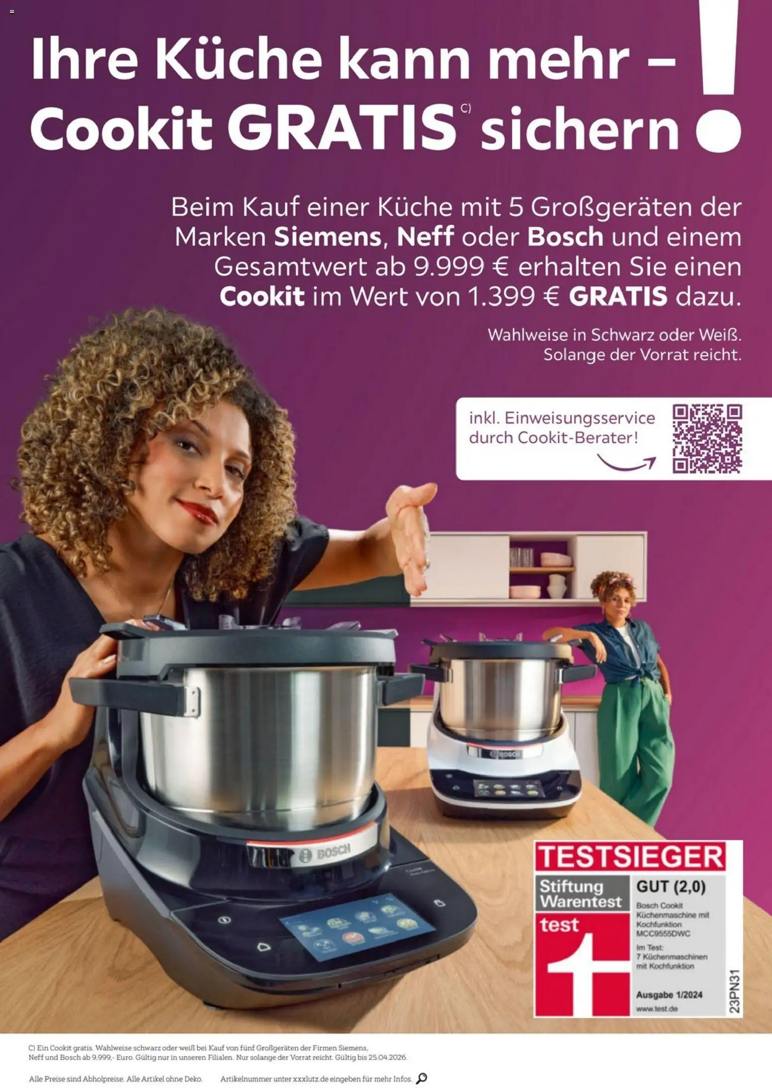 XXXLutz Nr. 1 bei Küchen – gültig ab 11.04.2026 | Seite: 2 | Produkte: Bosch, Neff, Küche
