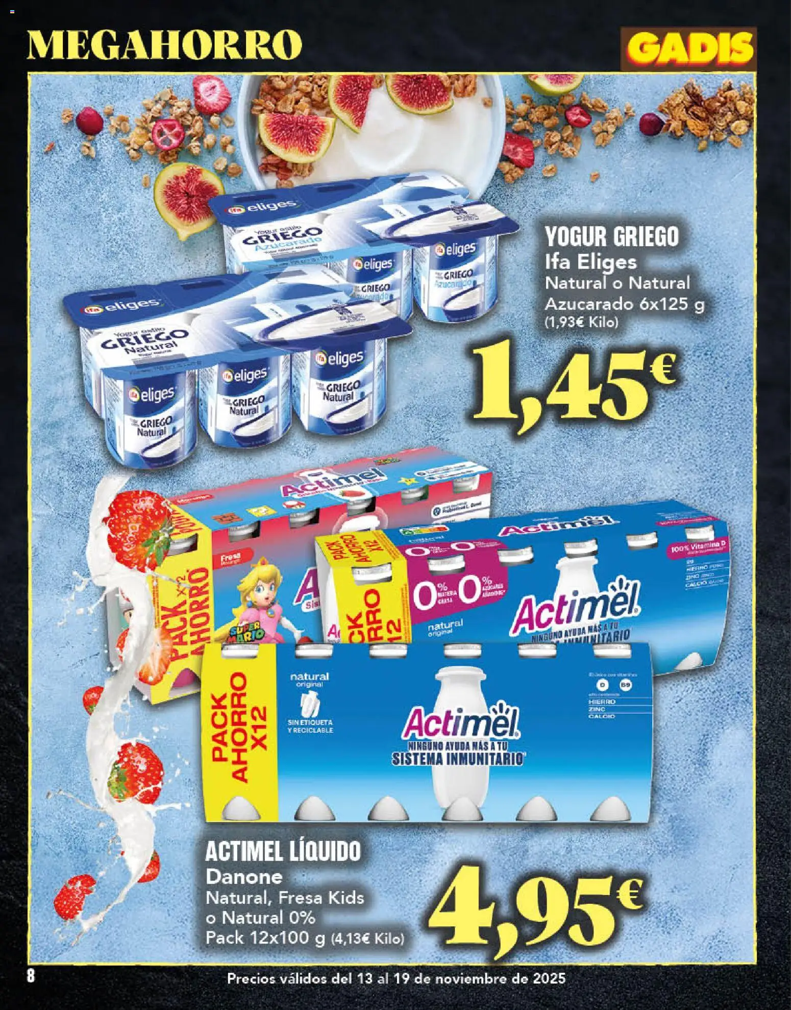 Gadis - folleto │ válido desde el 13.11.2025 | Página: 8 | Productos: Yogur, Μαγειρική εστία