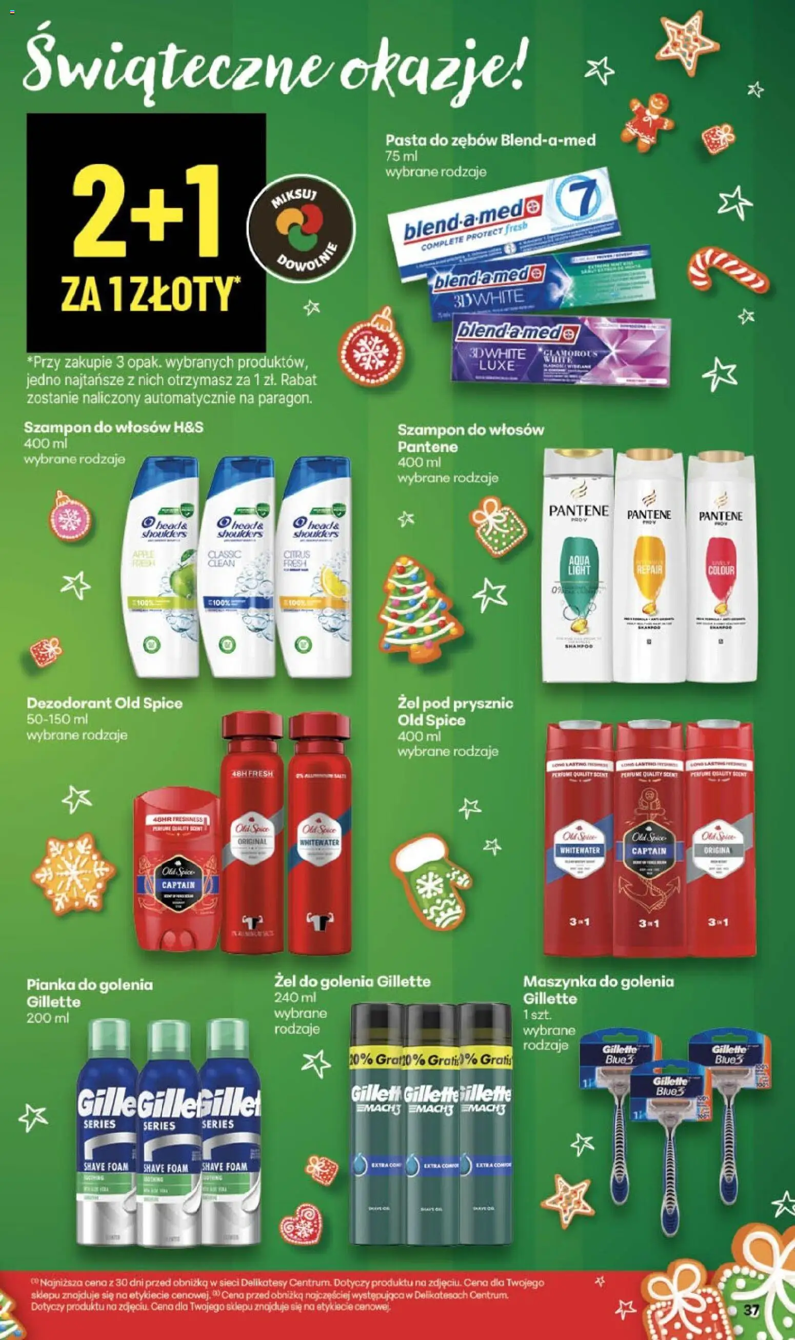Delikatesy Centrum Black Friday od 27.11.2025 | Strona: 37 | Produkty: Gillette, Maszynka do golenia, Pianka do golenia, Old spice