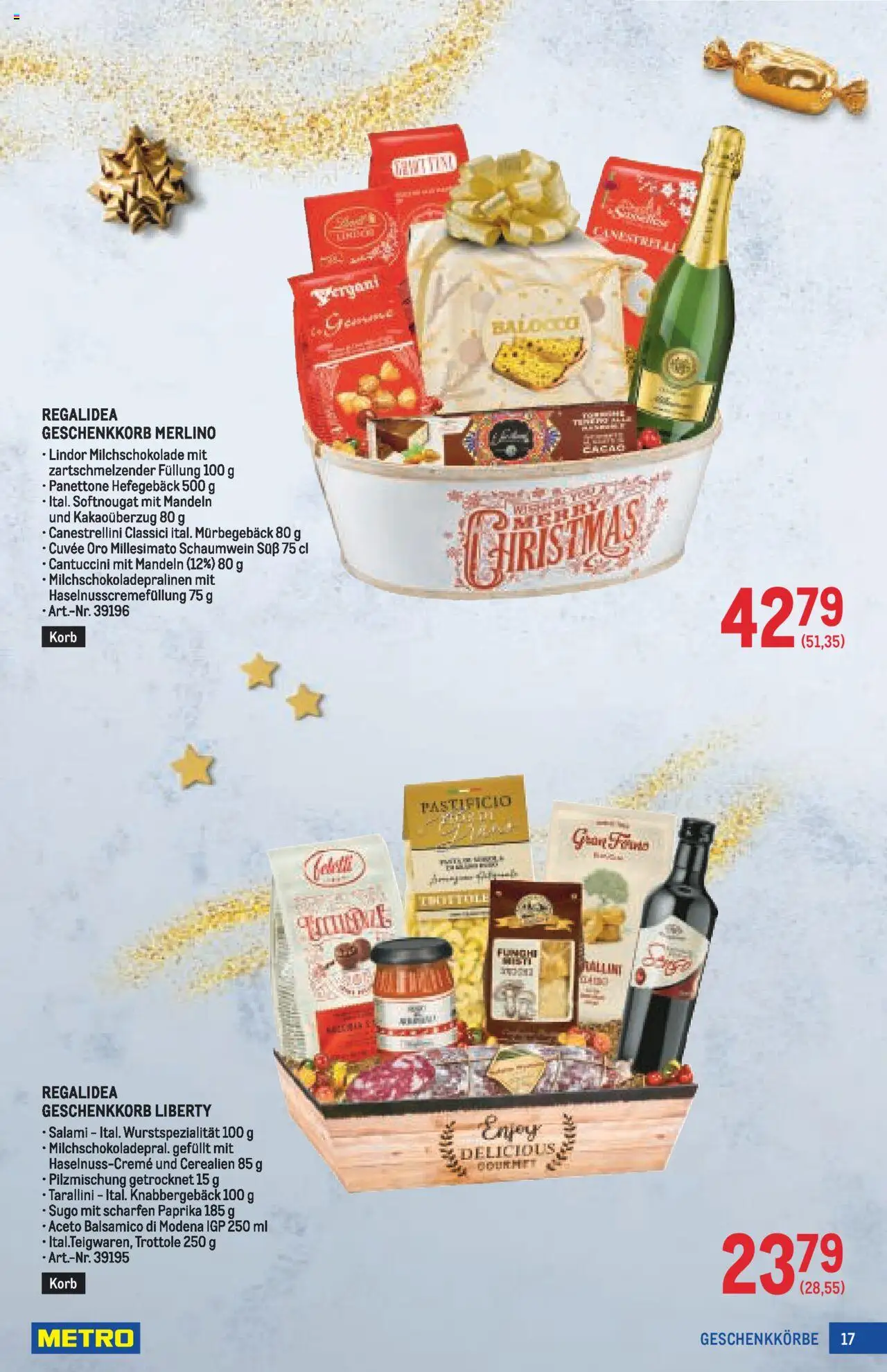 Metro  Deko & Geschenke gültig ab 16.10.2025 | Seite: 17 | Produkte: Korb, Salami, Bain moussant