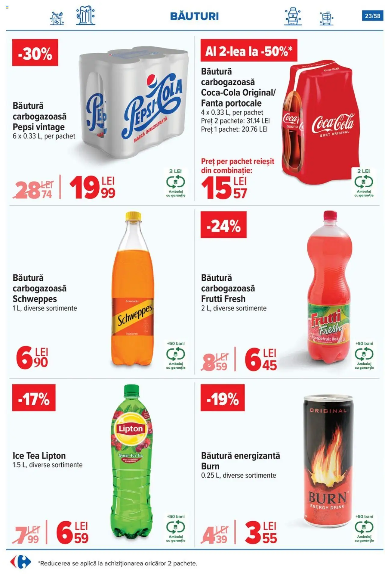 Catalog Carrefour – valabil de la 06.08.2025 | Pagină: 24 | Produse: Băutură energizantă, Portocale, Ice tea, Mandarine