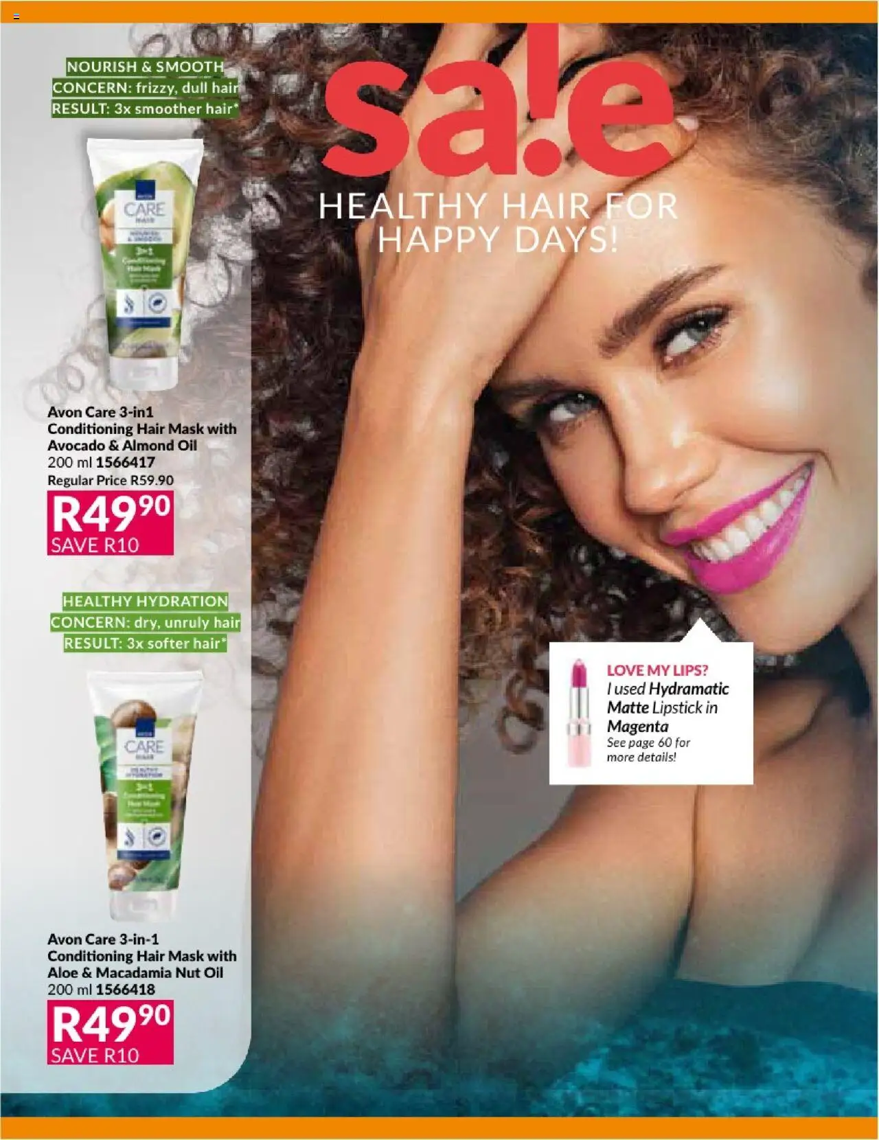AVON Catalogue  │ valid from 01.08.2025 | Page: 172 | Products: Oil, Lipstick, Hair mask, Mask