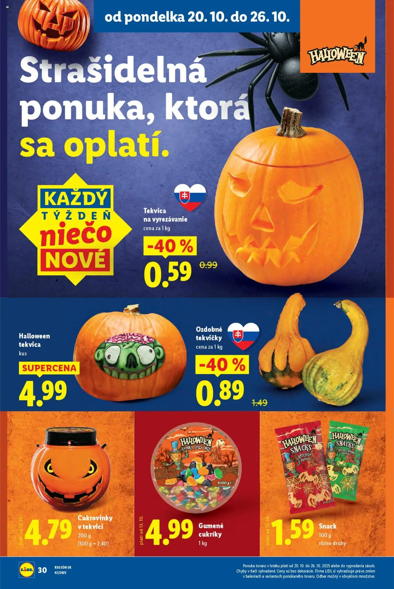 Nové Lidl akcie – leták je platný od 20.10.2025 | Strana: 45 | Produkty: Cukríky
