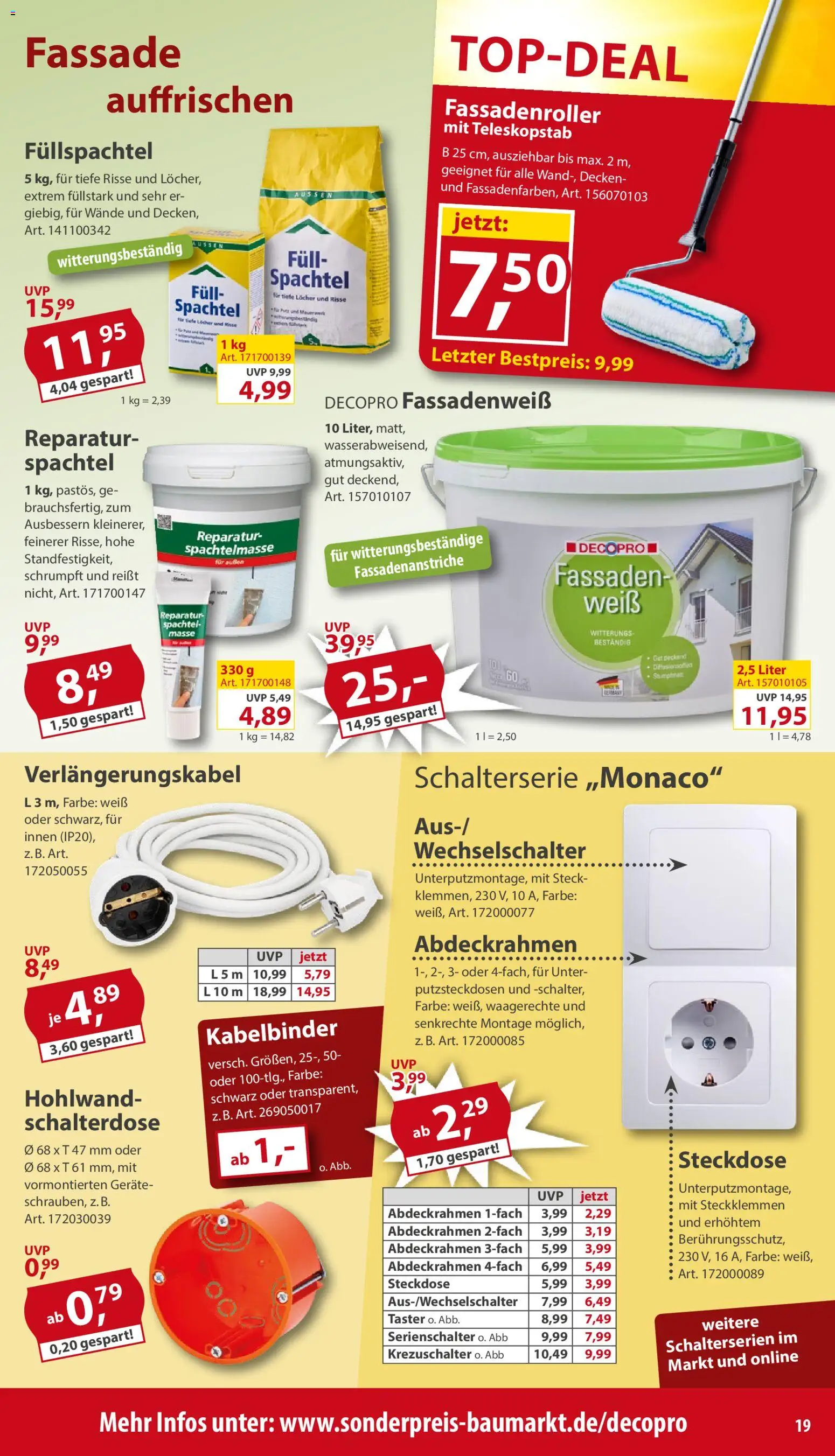 Sonderpreis Baumarkt Prospekt 	 – gültig ab 07.03.2026 | Seite: 19 | Produkte: Steckdose