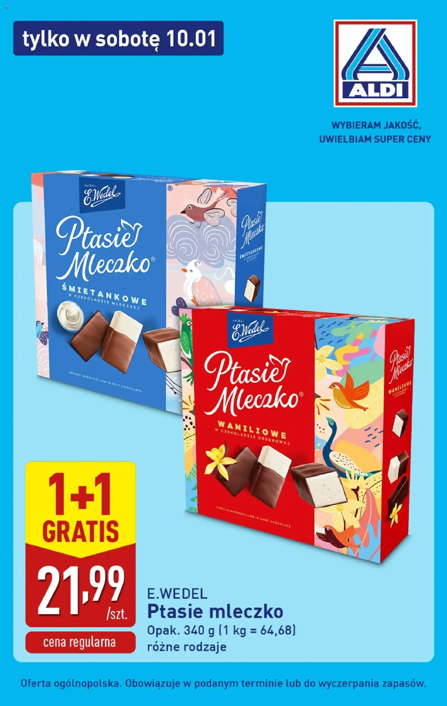 Aldi Gazetka - Tylko w sobotę od 10.01.2026 | Strona: 6 | Produkty: Ptasie mleczko