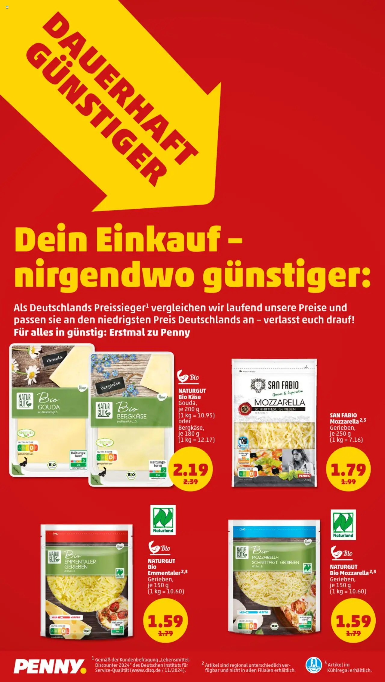 Penny Prospekt 	 – gültig ab 13.10.2025 | Seite: 2 | Produkte: Käse, Mozzarella, Gouda