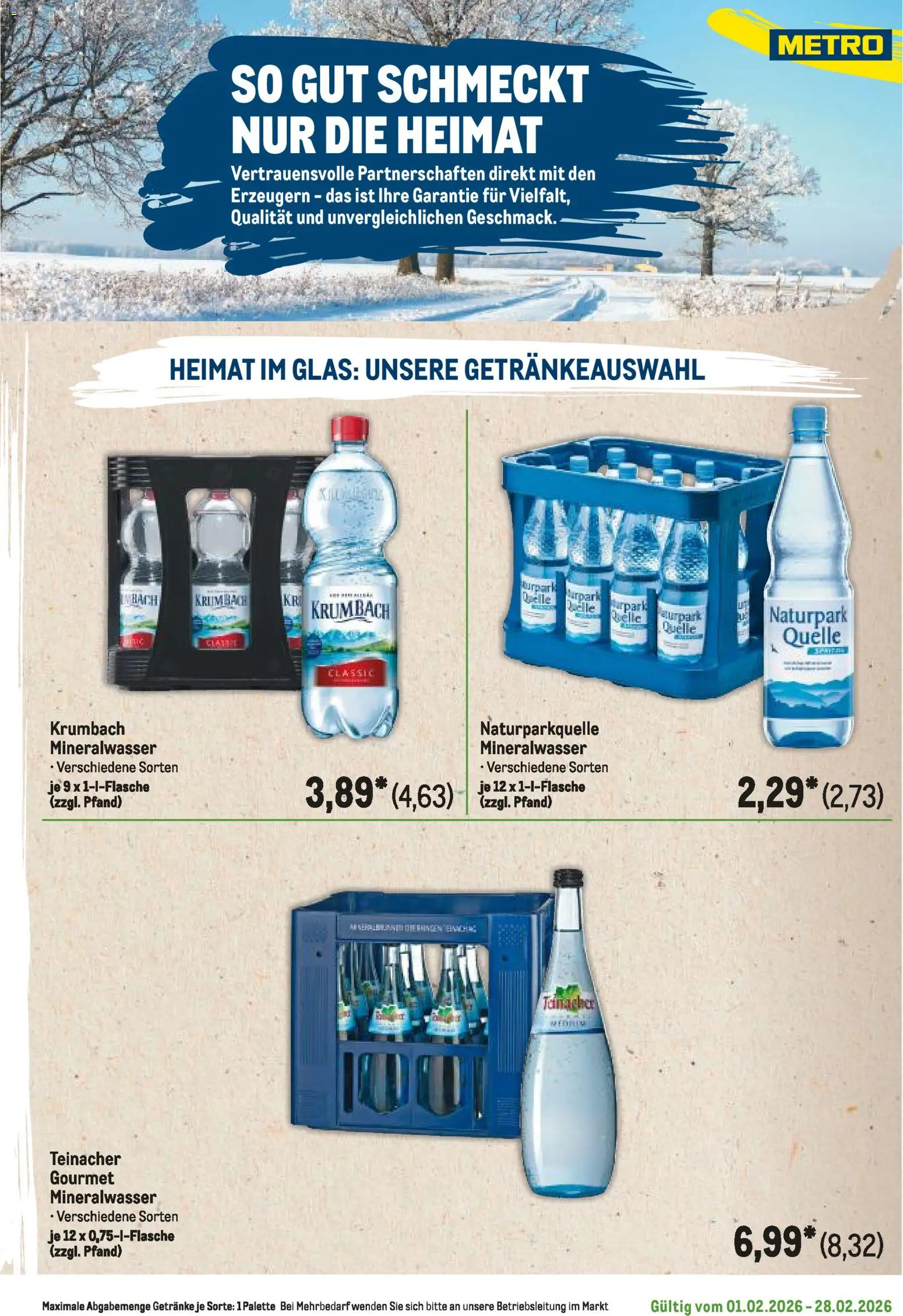 Metro Regionaler Flyer – gültig ab 01.02.2026 | Seite: 69 | Produkte: Mineralwasser