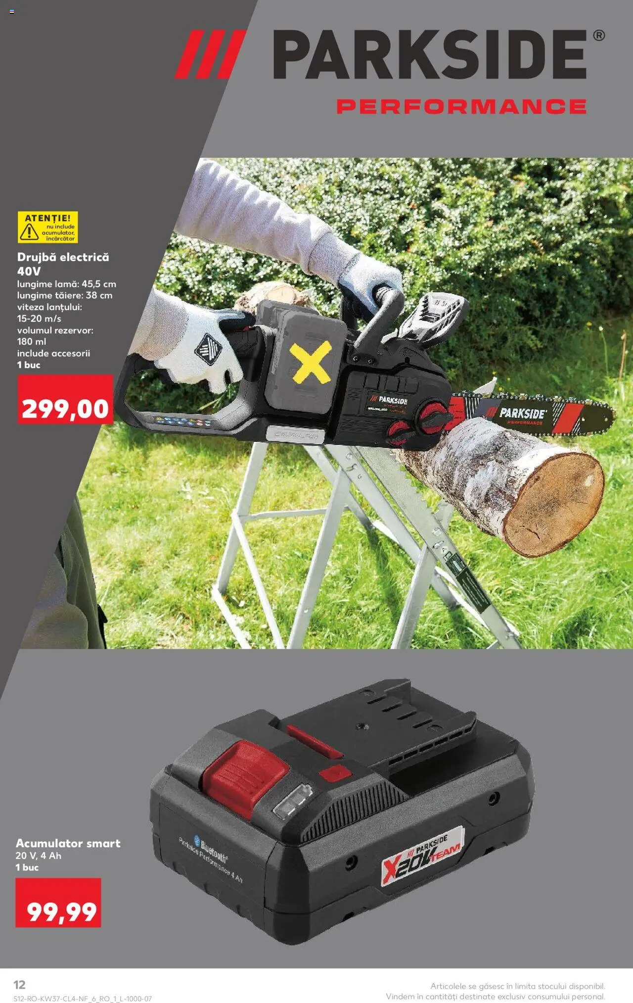 Kaufland RO akciós ujság - amely érvényes a következő dátumtól: 10.09.2025 | Oldal: 12 | Termékek: Parkside
