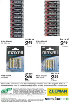 Zeeman - Prévisualisation de Zeeman - Le dépliant de cette semaine valide à partir de 01.11.2025 | Page: 20 | Produits: Piles