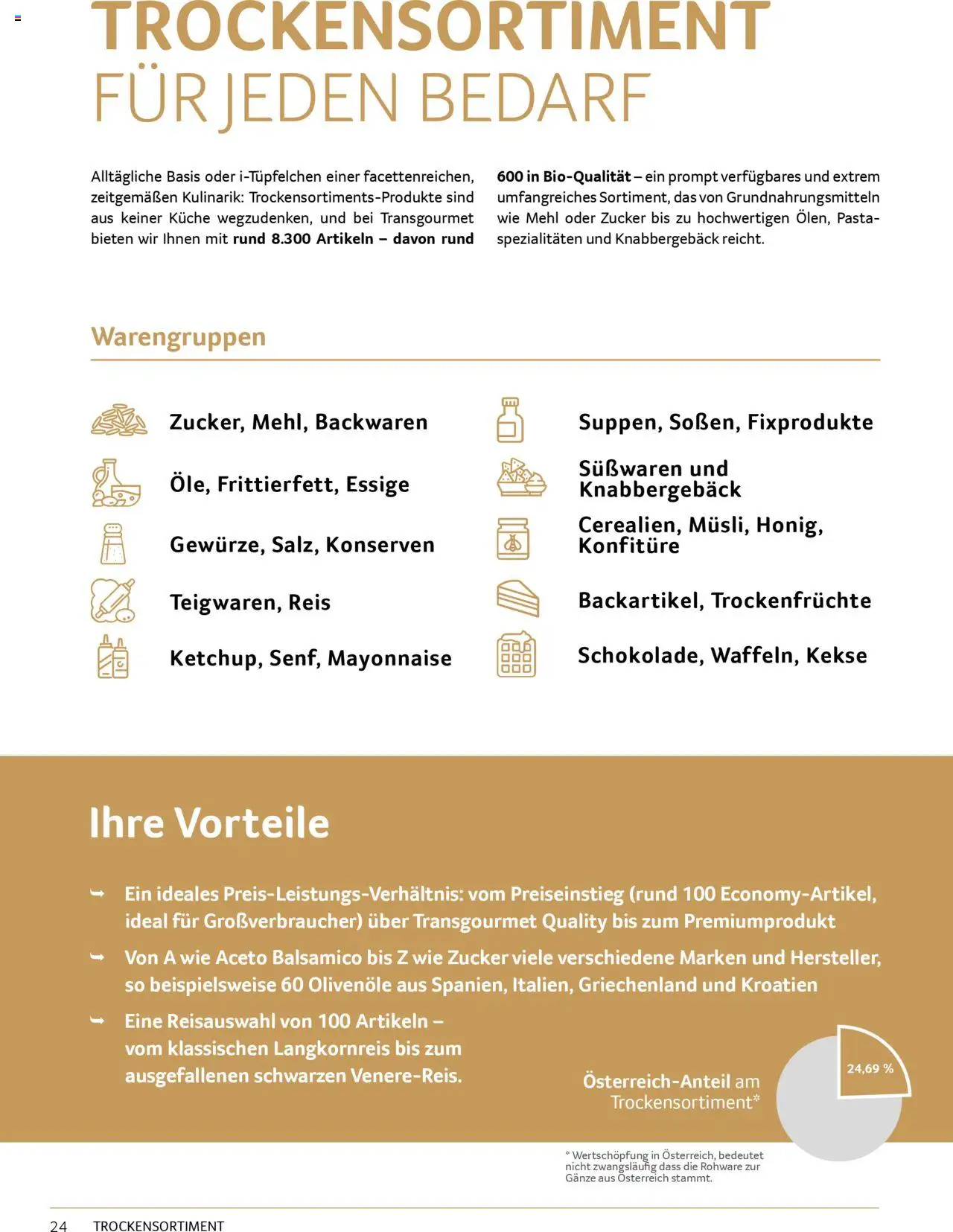 Transgourmet Sortimentskompetenz gültig ab 08.07.2024 | Seite: 24 | Produkte: Pasta, Kekse, Zucker, Reis