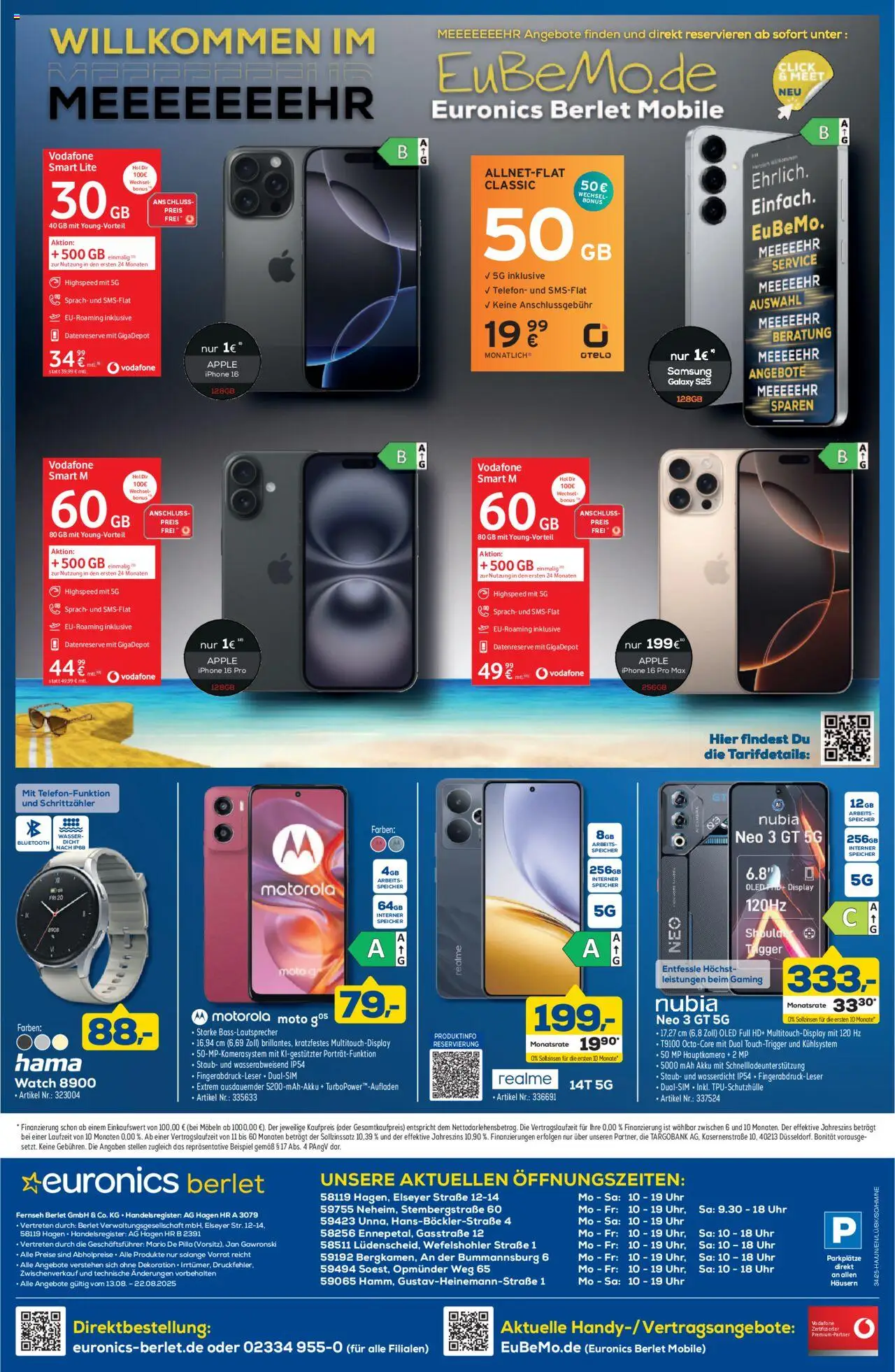 Euronics Prospekt Berlet - gültig ab dem 13.08.2025 | Seite: 9 | Produkte: Samsung, Apple, Wasser, Uhr