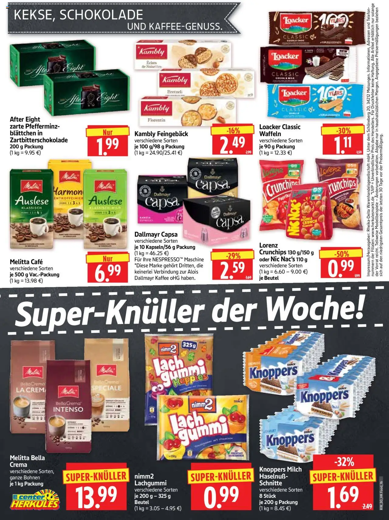 HERKULES Prospekt 	 - gültig ab dem 21.07.2025 | Seite: 16 | Produkte: Melitta, Milch, Dallmayr, Dallmayr capsa