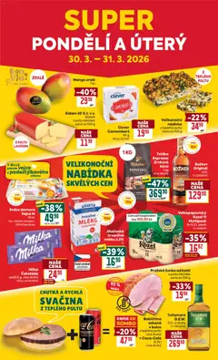 Náhled letáku Billa Velký leták od 25.03.2026 | Strana: 30 | Produkty: Šunka od kosti, Pražská šunka, Sekaná, Clever