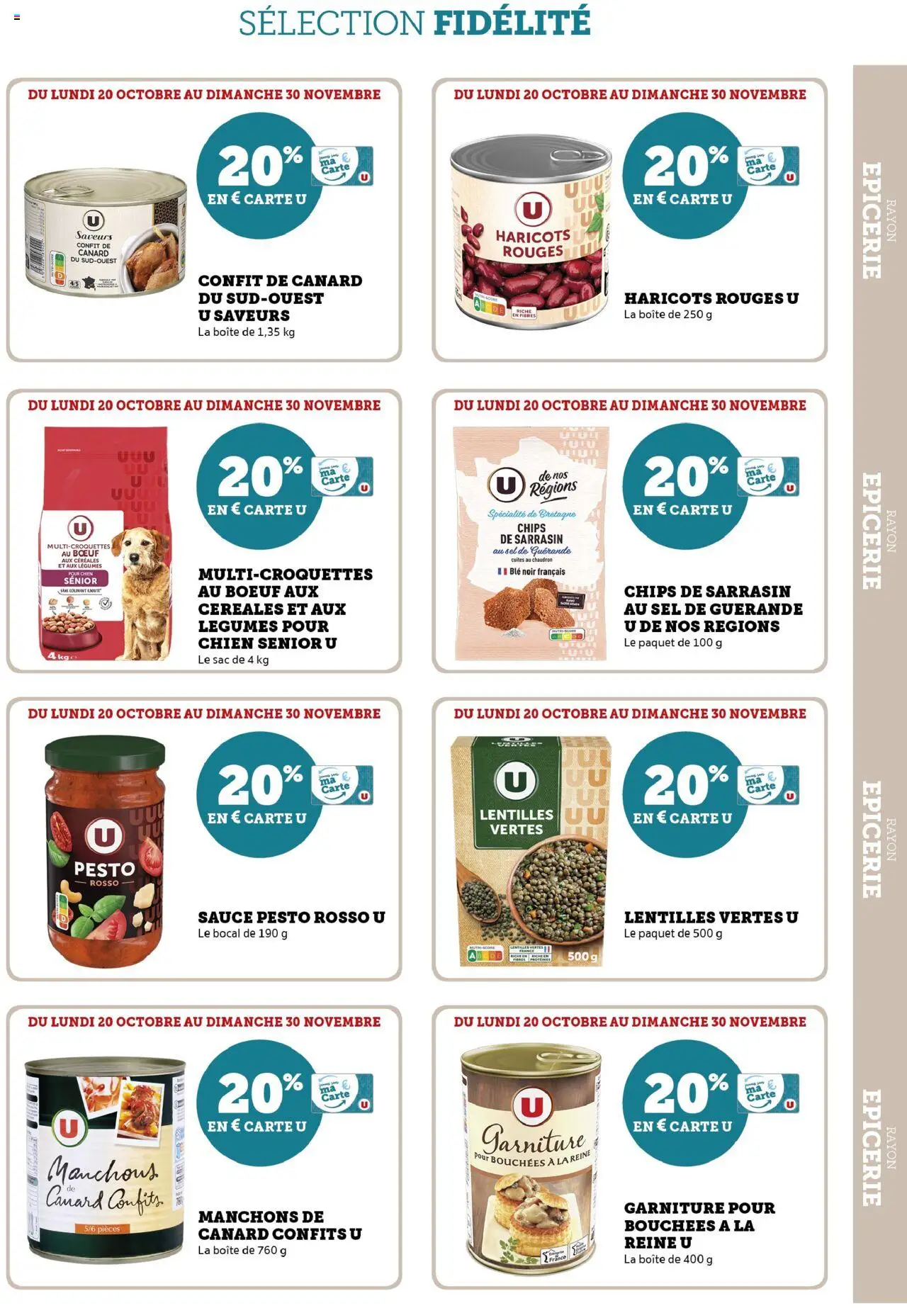 {H1} | Page: 11 | Produits: Sac, Confit de canard, Céréales, Chips