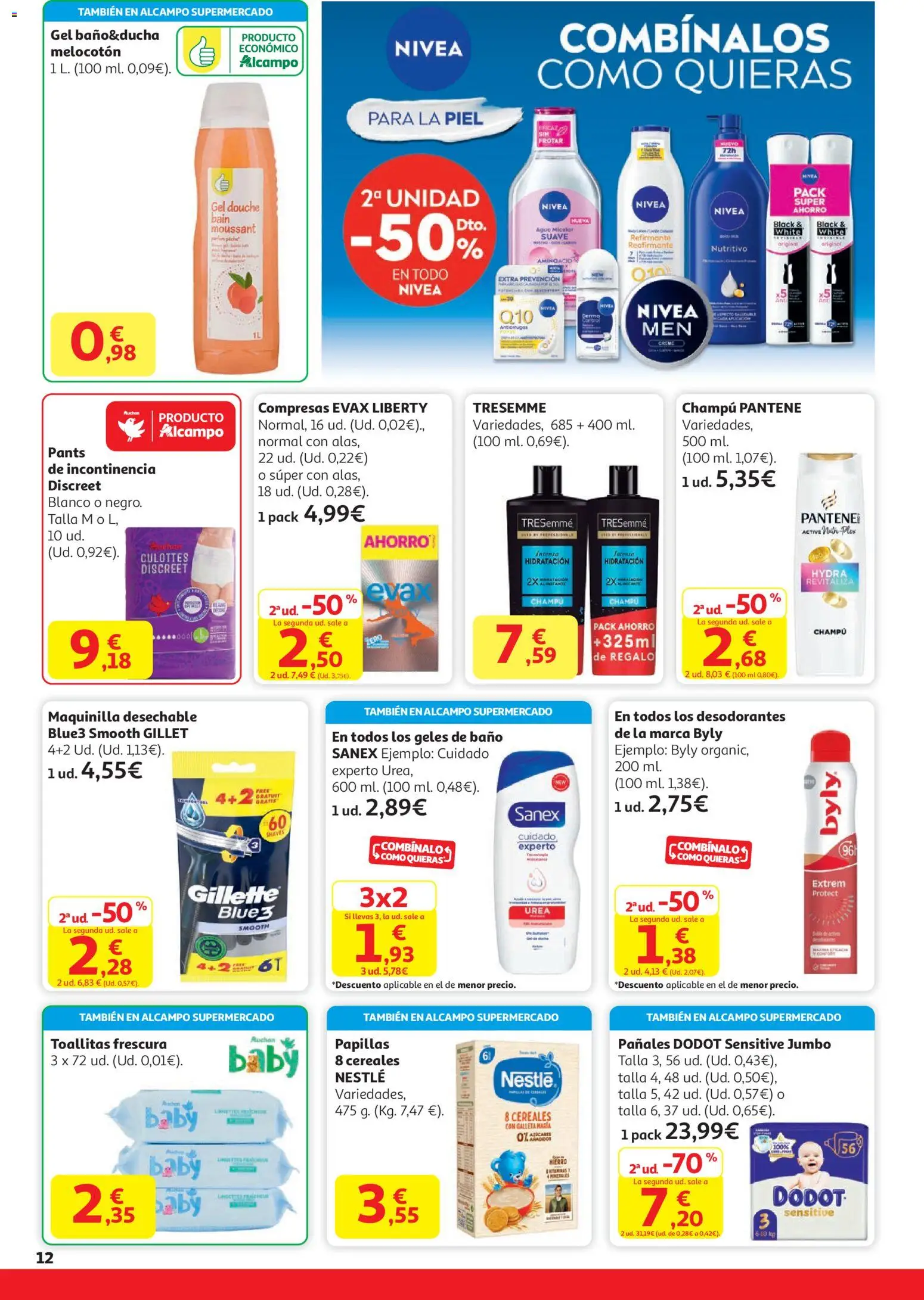 Alcampo - HP Unico │ válido desde el 29.12.2025 | Página: 12 | Productos: Cereales, Γλυφιτζούρι, Body, Baño
