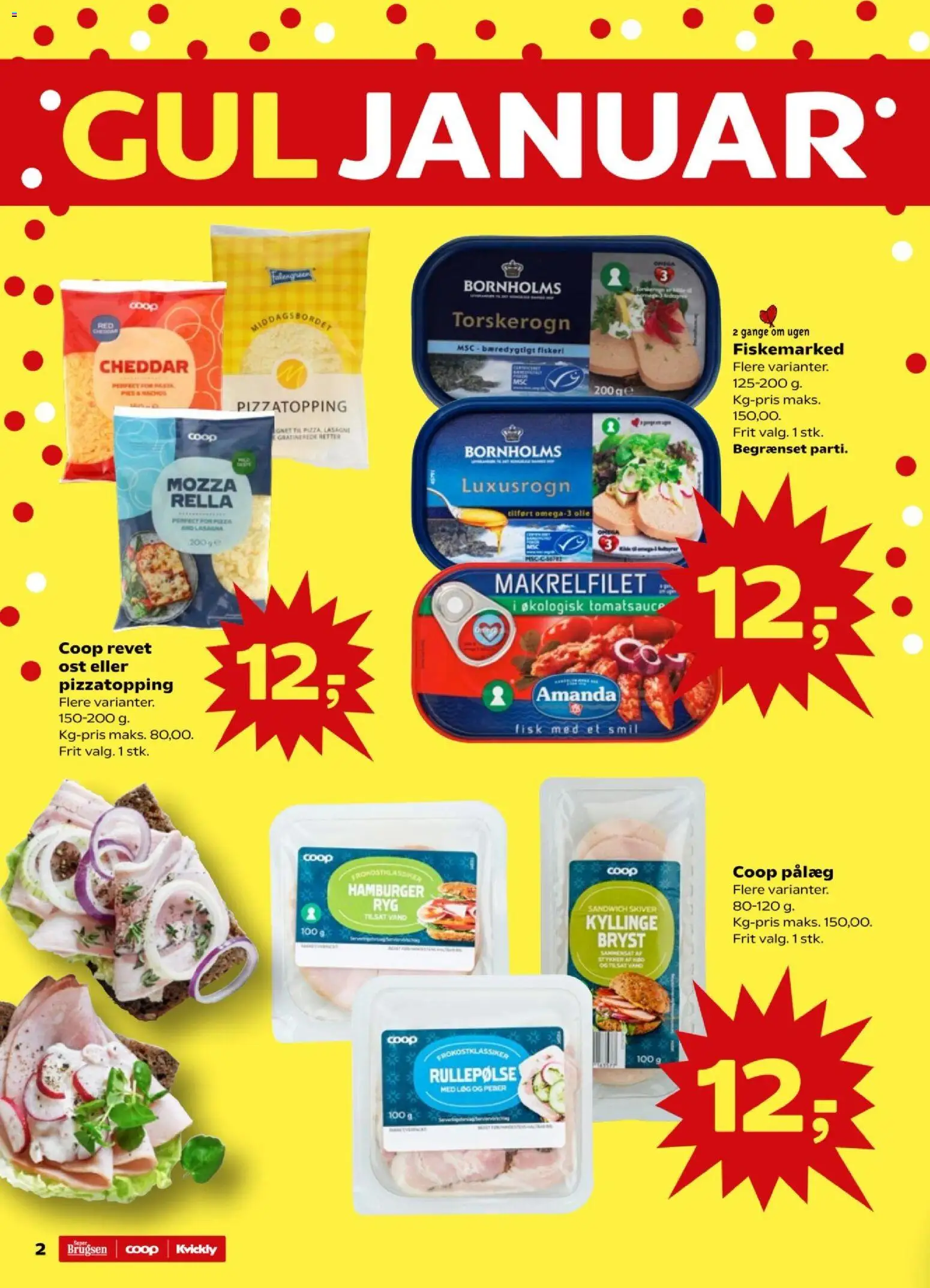 Kvickly tilbudsavis – gyldig fra 01.01.2026 | Side: 2 | Produkter: Fisk, Te, Peber, Torskerogn