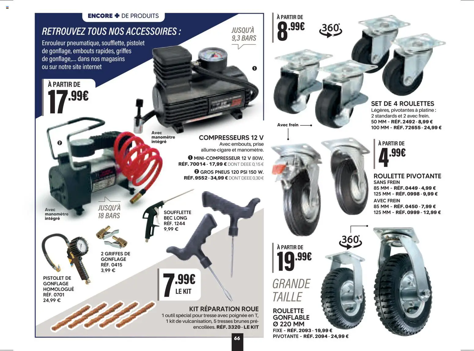 {H1} | Page: 66 | Produits: Pneus, Manomètre, Prise, Compresseurs
