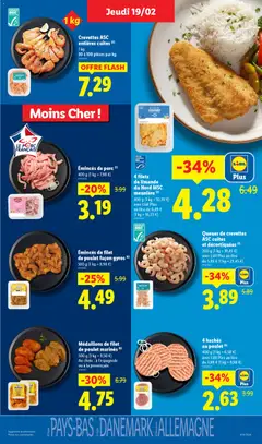 LIDL - Prévisualisation de Émincés de porc, 400 g (1 kg = 7,98 €) valide à partir de 19.02.2026 | Page: 7