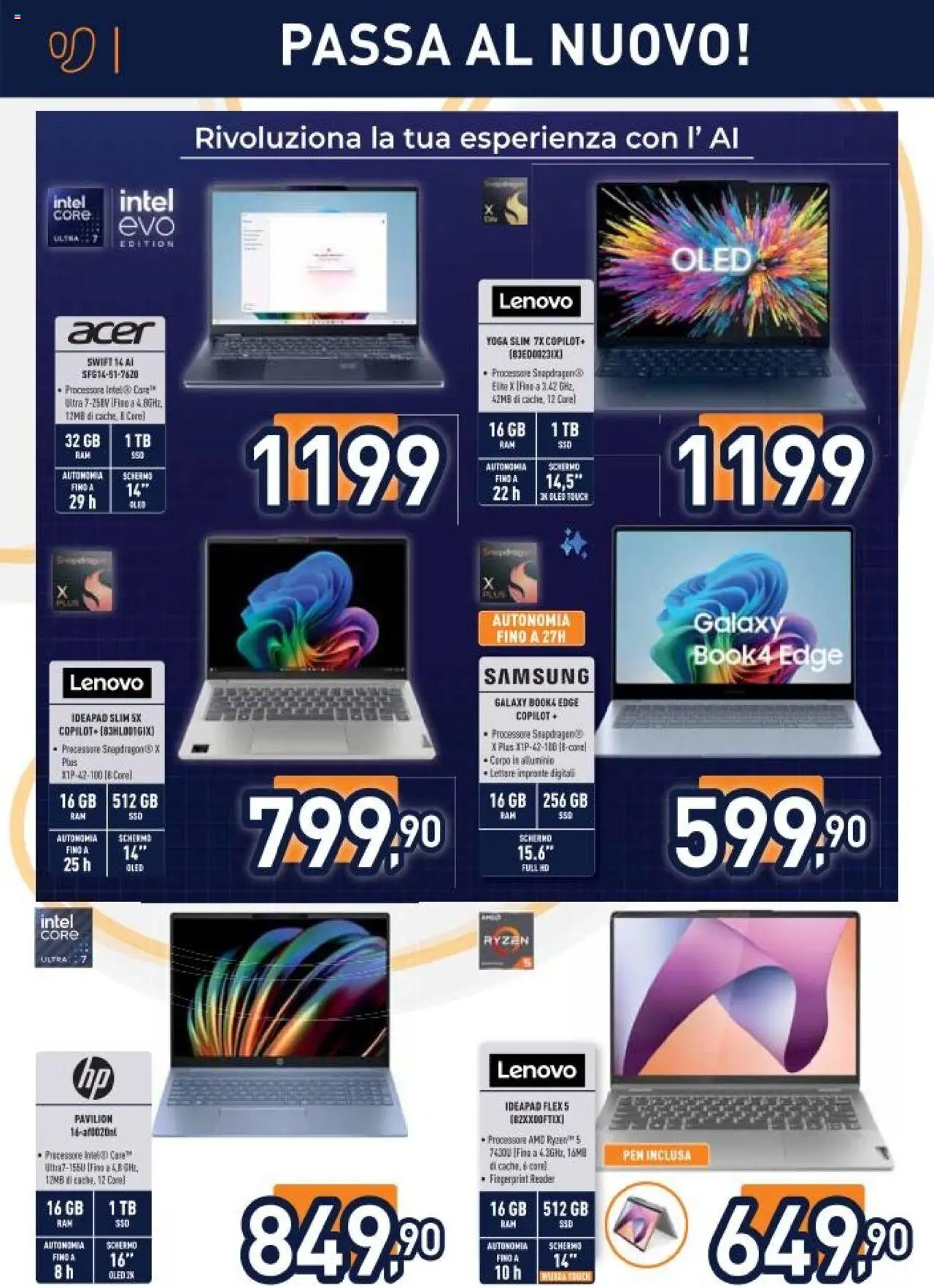 Volantino Unieuro del 30.05.2025 | Pagina: 12 | Prodotti: Schermo, Samsung Galaxy, Alluminio, Samsung