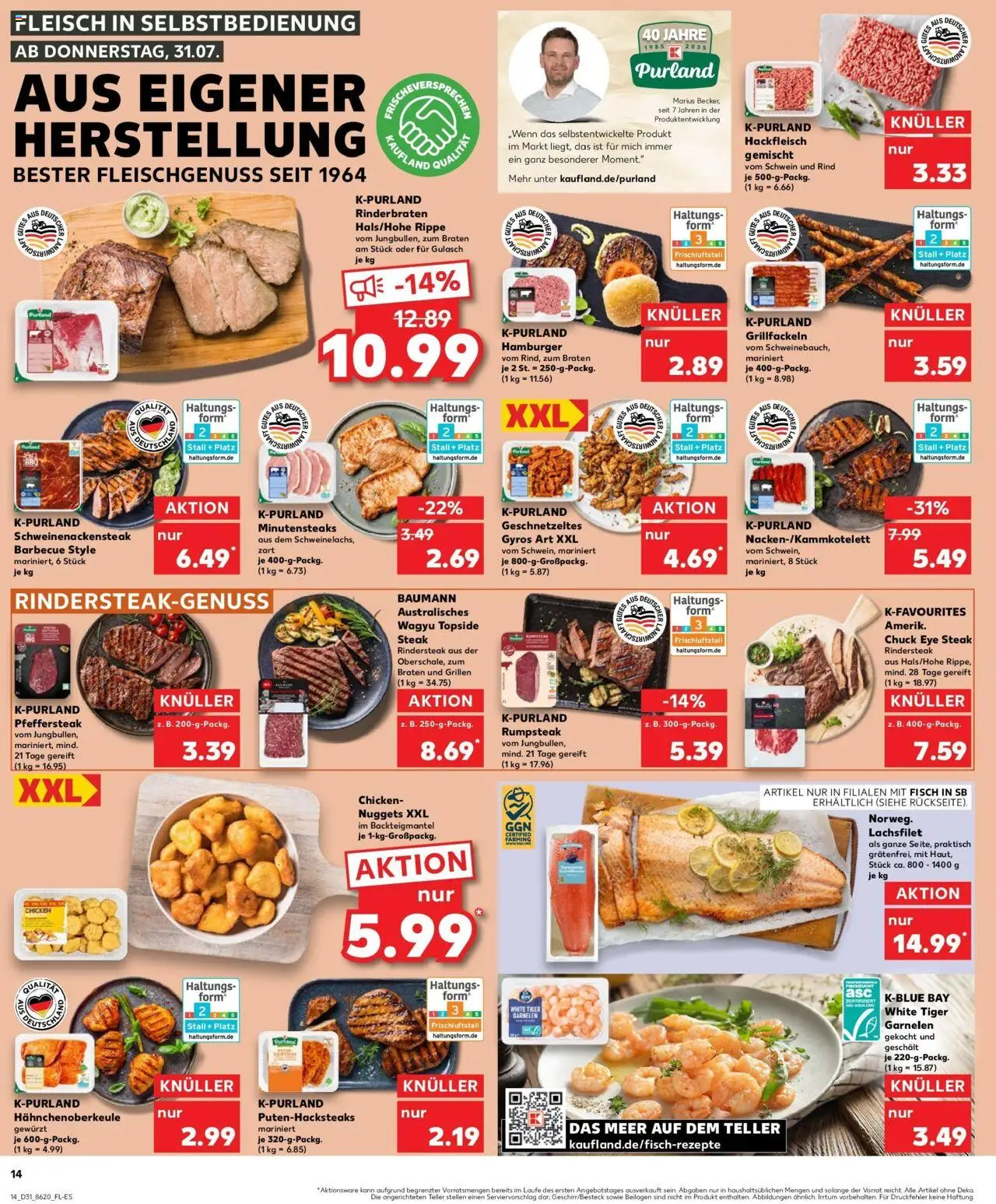 Kaufland prospekt Essen	 - gültig ab dem 03.08.2025 | Seite: 25 | Produkte: Rinderbraten, Rumpsteak, Gulasch, Fleisch