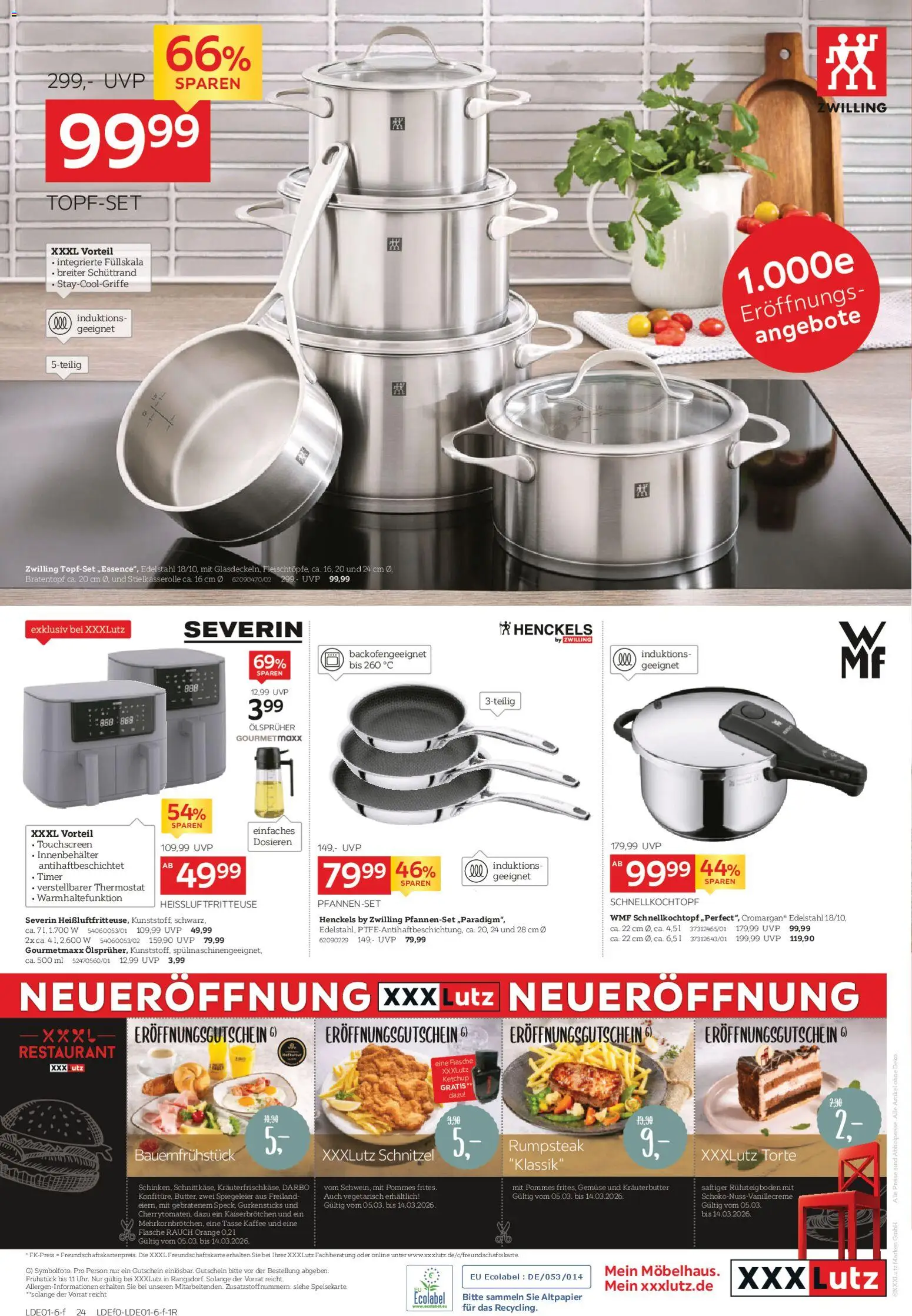 XXXL Lutz Neueröffnungsangebote in Rangsdorf – gültig ab 01.03.2026 | Seite: 24 | Produkte: Kaffee, Kräuterbutter, Schnitzel, Ketchup