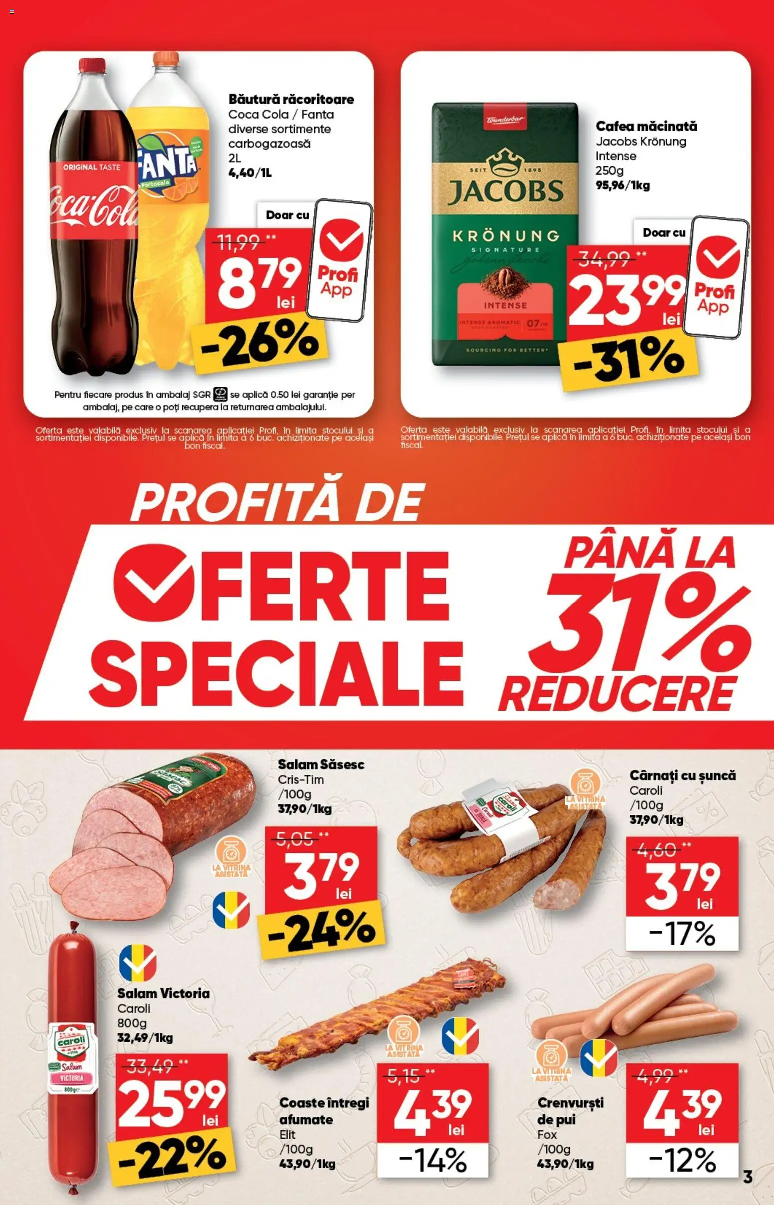 Noul catalog Profi – valabil de la 21.01.2026 | Pagină: 3 | Produse: Amerikan servis, Salam, Portocale, Cârnați