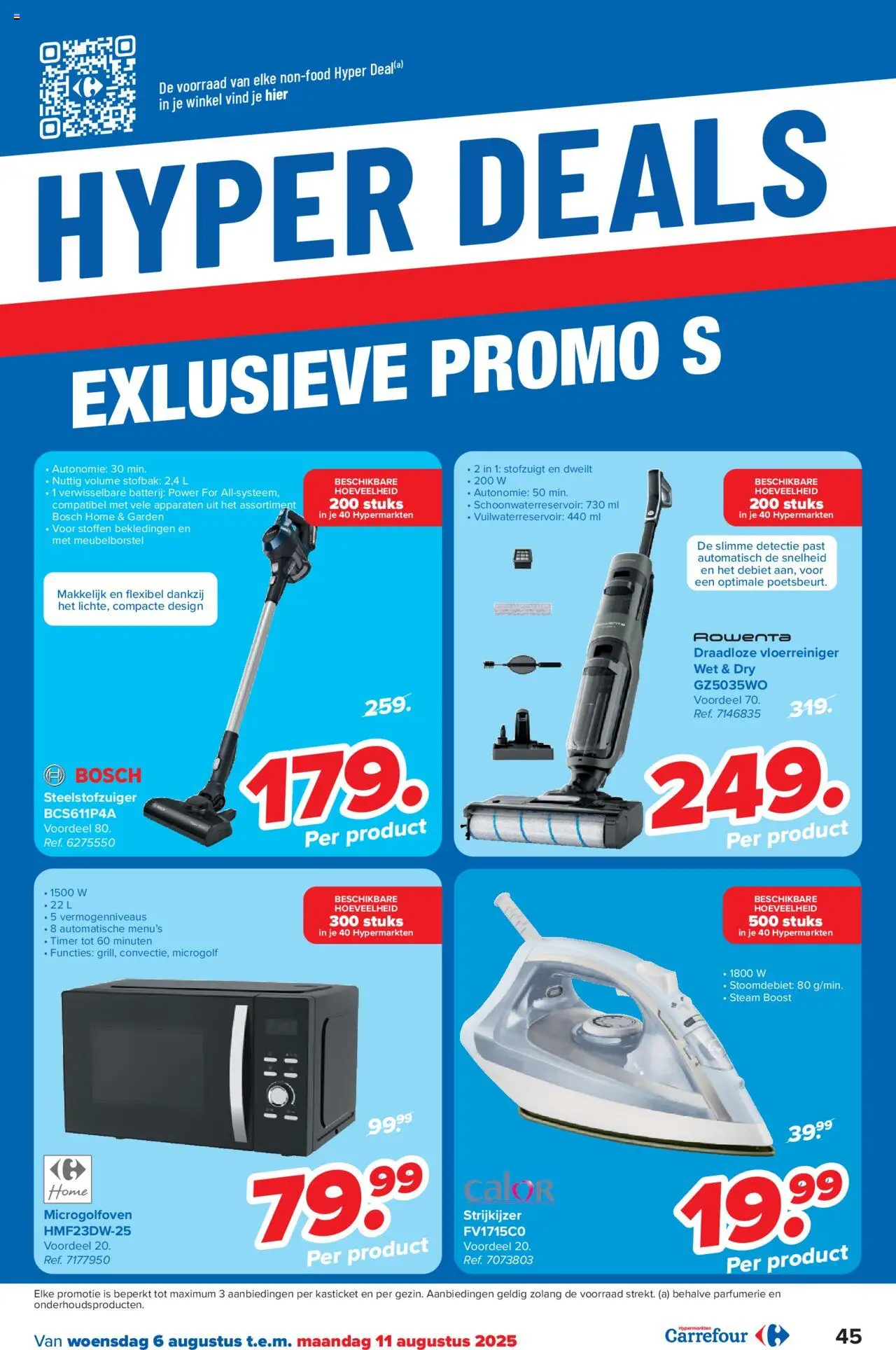  | Pagina: 45 | Producten: Strijkijzer, Boost, Batterij, Microgolf