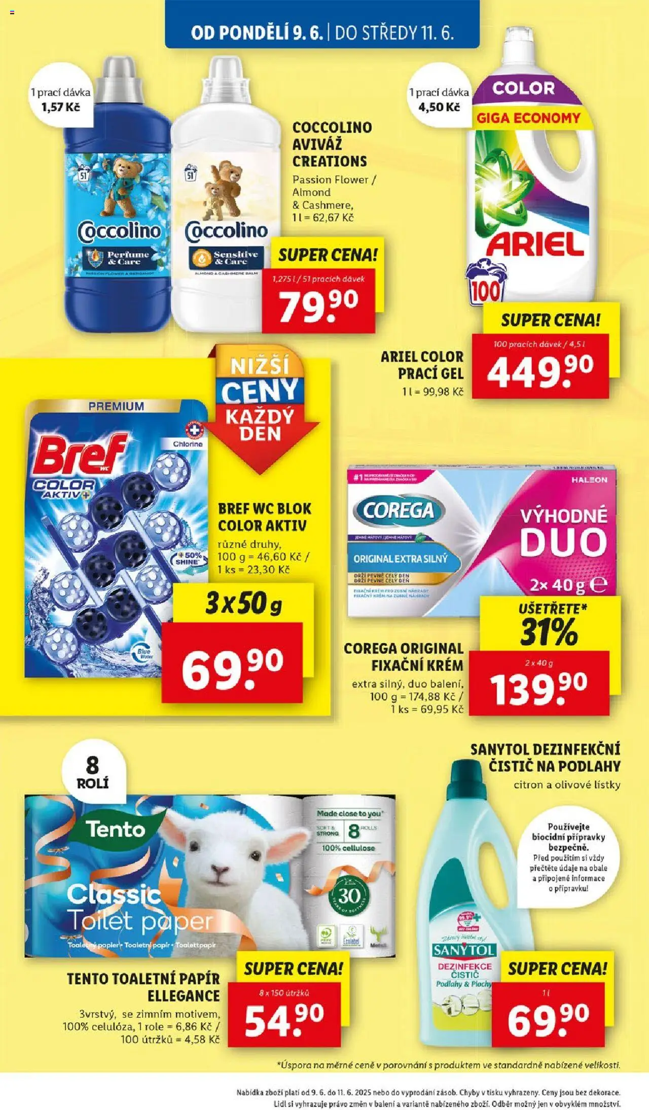 Lidl leták od 09.06.2025 | Strana: 20 | Produkty: Wc blok, Prací gel, Krém, Toaletní papír