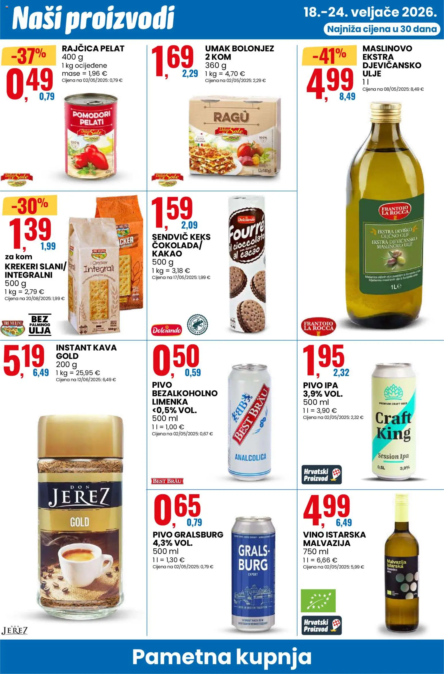 Eurospin katalog | vrijedi od 18.02.2026 | Stranica: 10 | Proizvodi: Ulje, Čokolada, Pivo, Umak