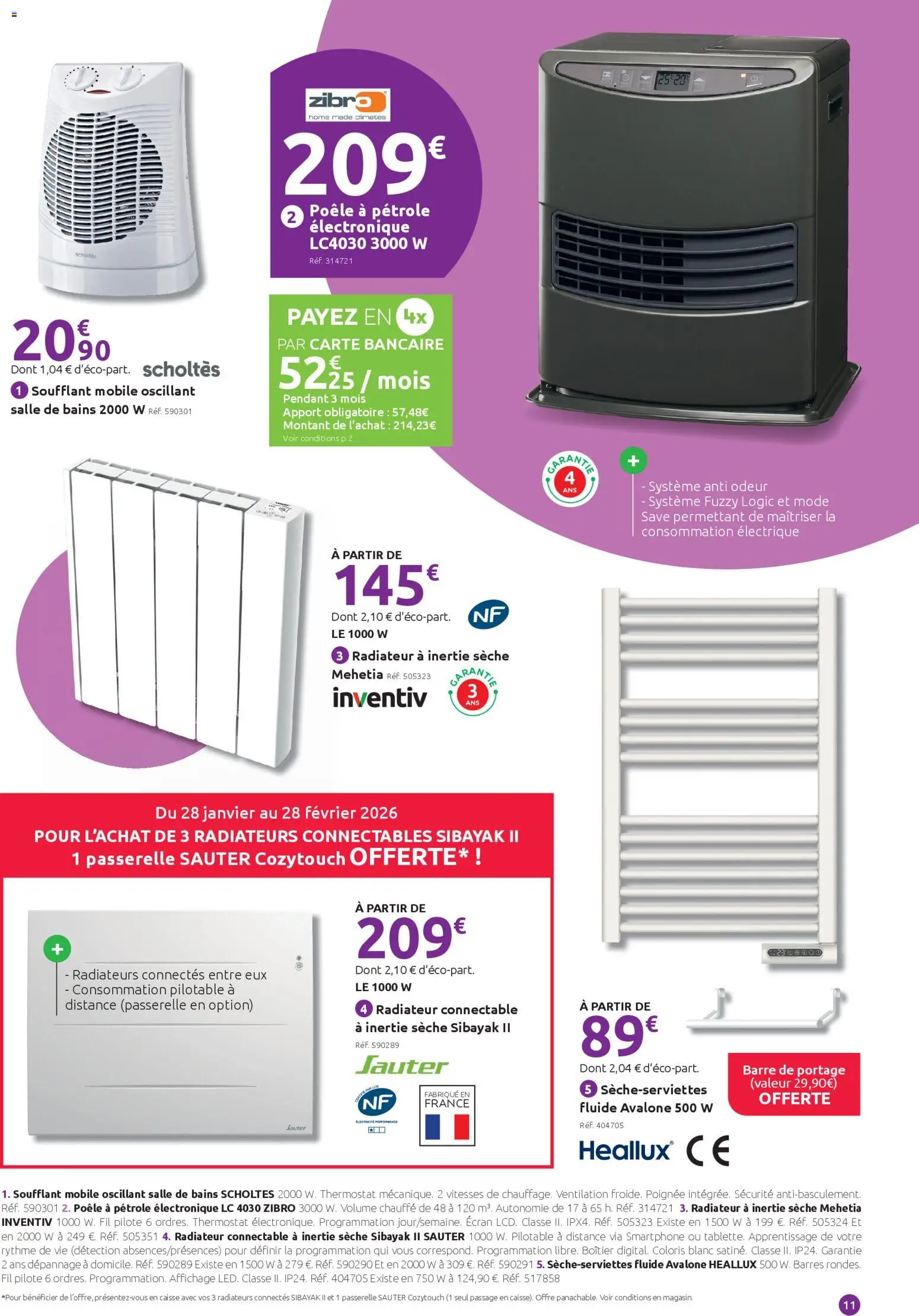 {H1} | Page: 11 | Produits: Smartphone, Poêle, Poêle à pétrole, Radiateur