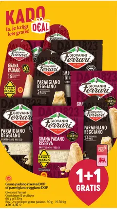 Grana padano riserva DOP of parmigiano reggiano DOP, Giovanni Ferrari, Combineer & profiteer, 60 g of 150 g - Voorbeeld van een folder van Delhaize, geldig van 15.01.2026 | Pagina: 4