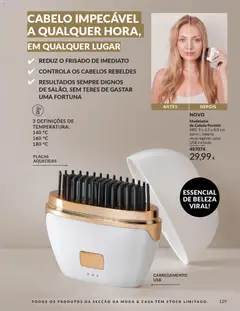 Pré-visualização Catálogo Avon Campanha 4 válido de 01.04.2026 | Página: 129 | Produtos: Cabo, USB, Modelador de cabelo, Bateria