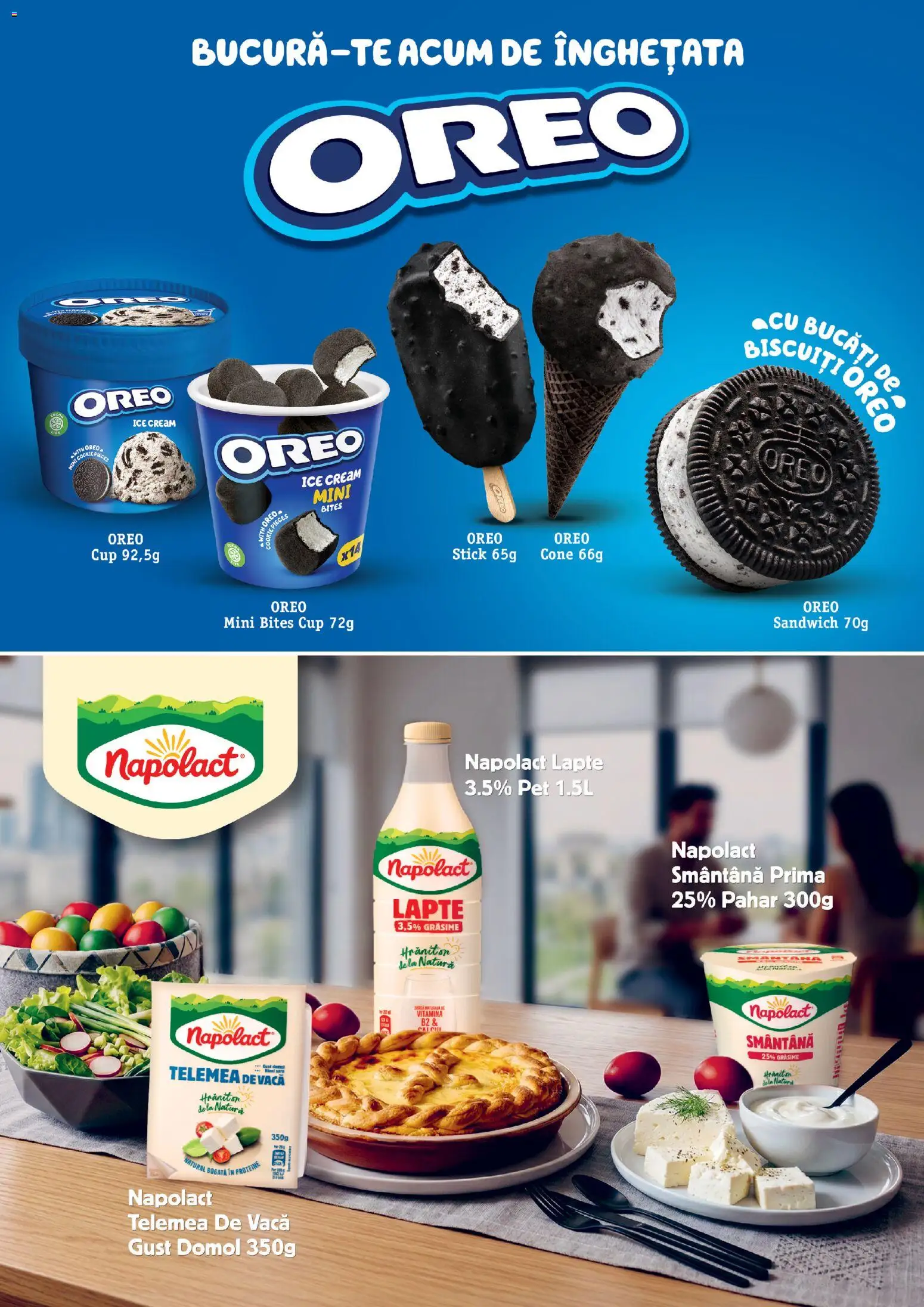 Noul catalog Mega Image – valabil de la 26.03.2026 | Pagină: 32 | Produse: Lapte, Smântână, Biscuiți, Înghețată