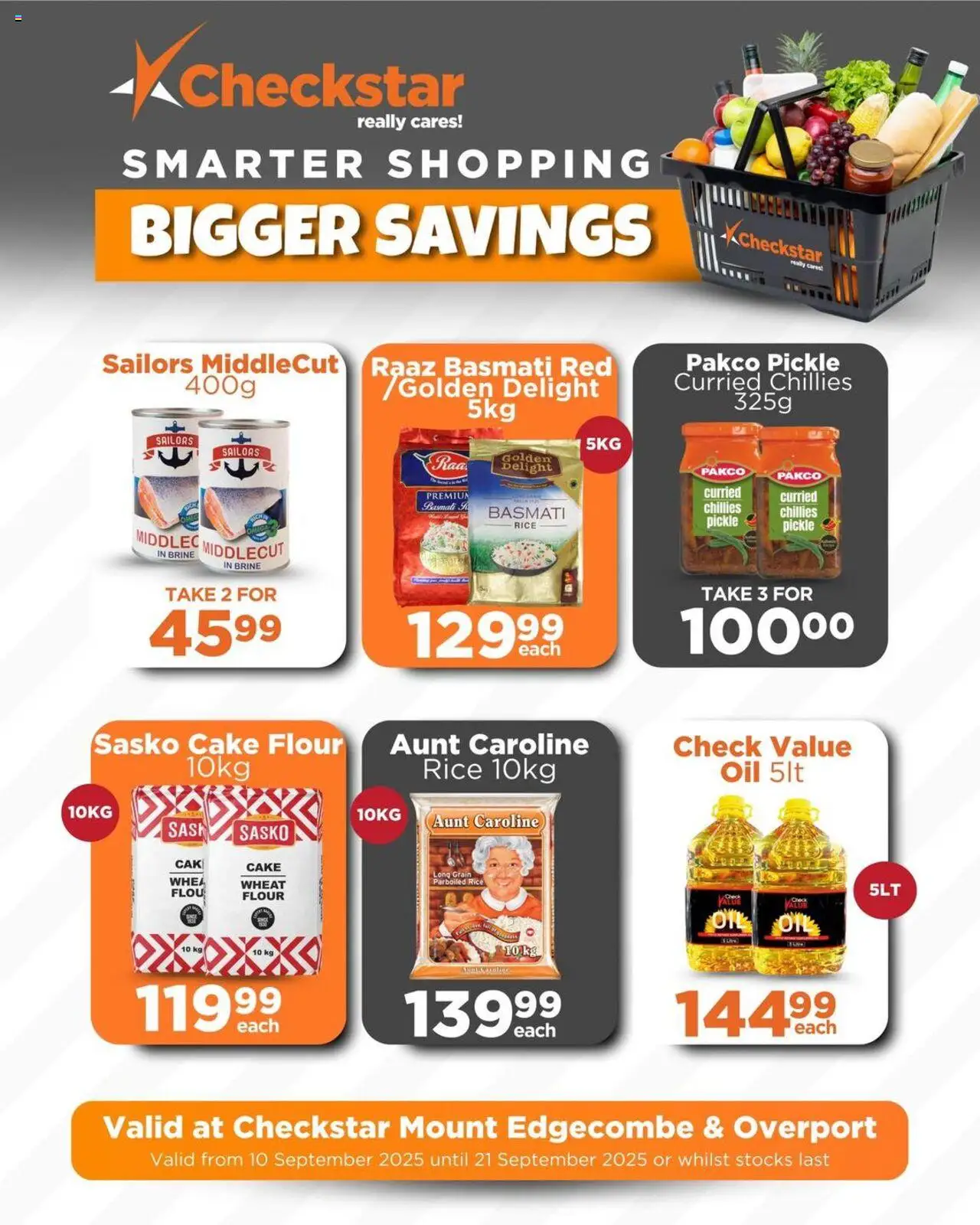 New Check Star catalogue – valid from 10.09.2025 | Page: 1 | Products: Cake, Oil, Rice, Peach