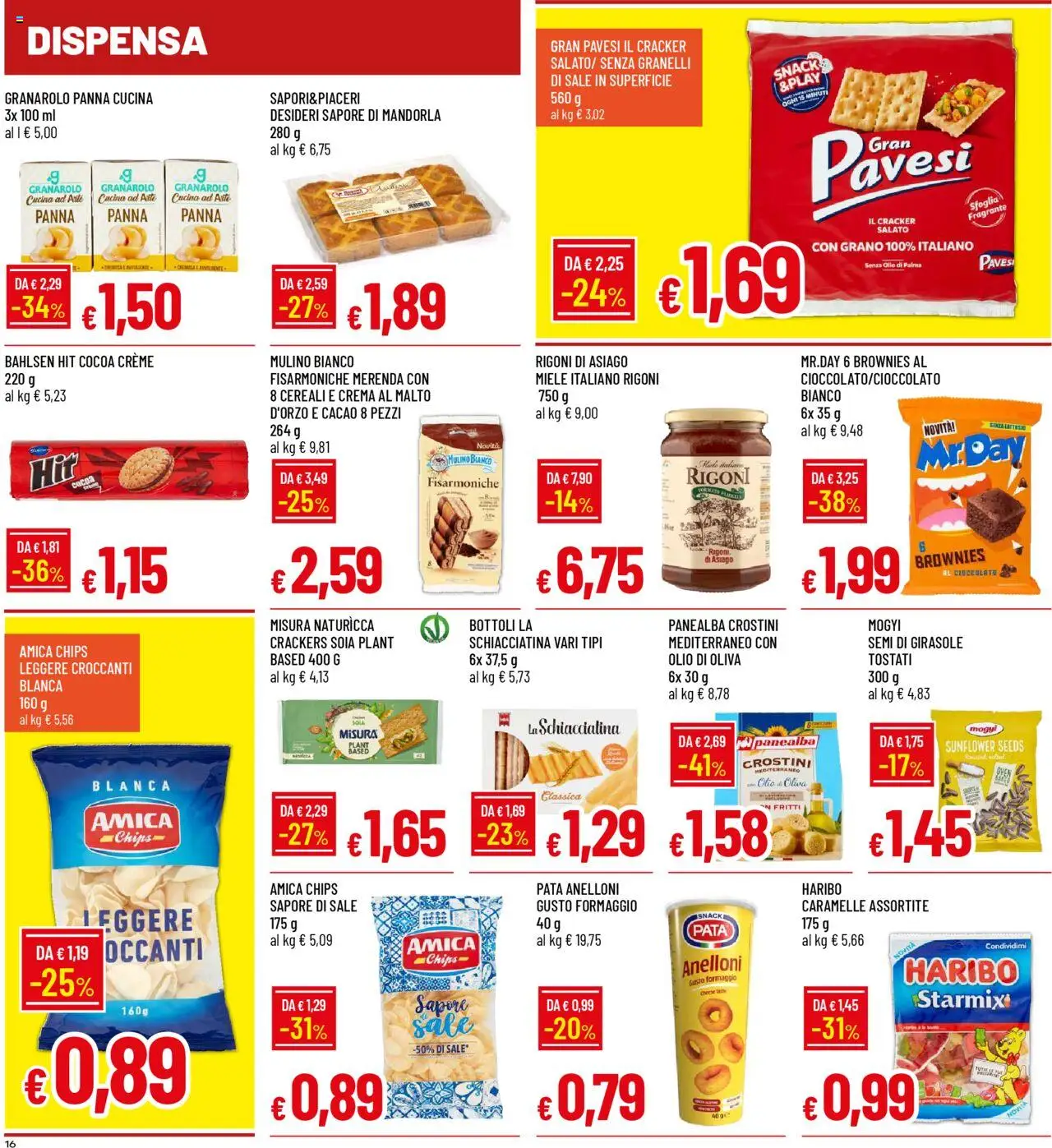 Volantino Famila del 28.08.2025 | Pagina: 16 | Prodotti: Crema, Caramelle, Sale, Cacao