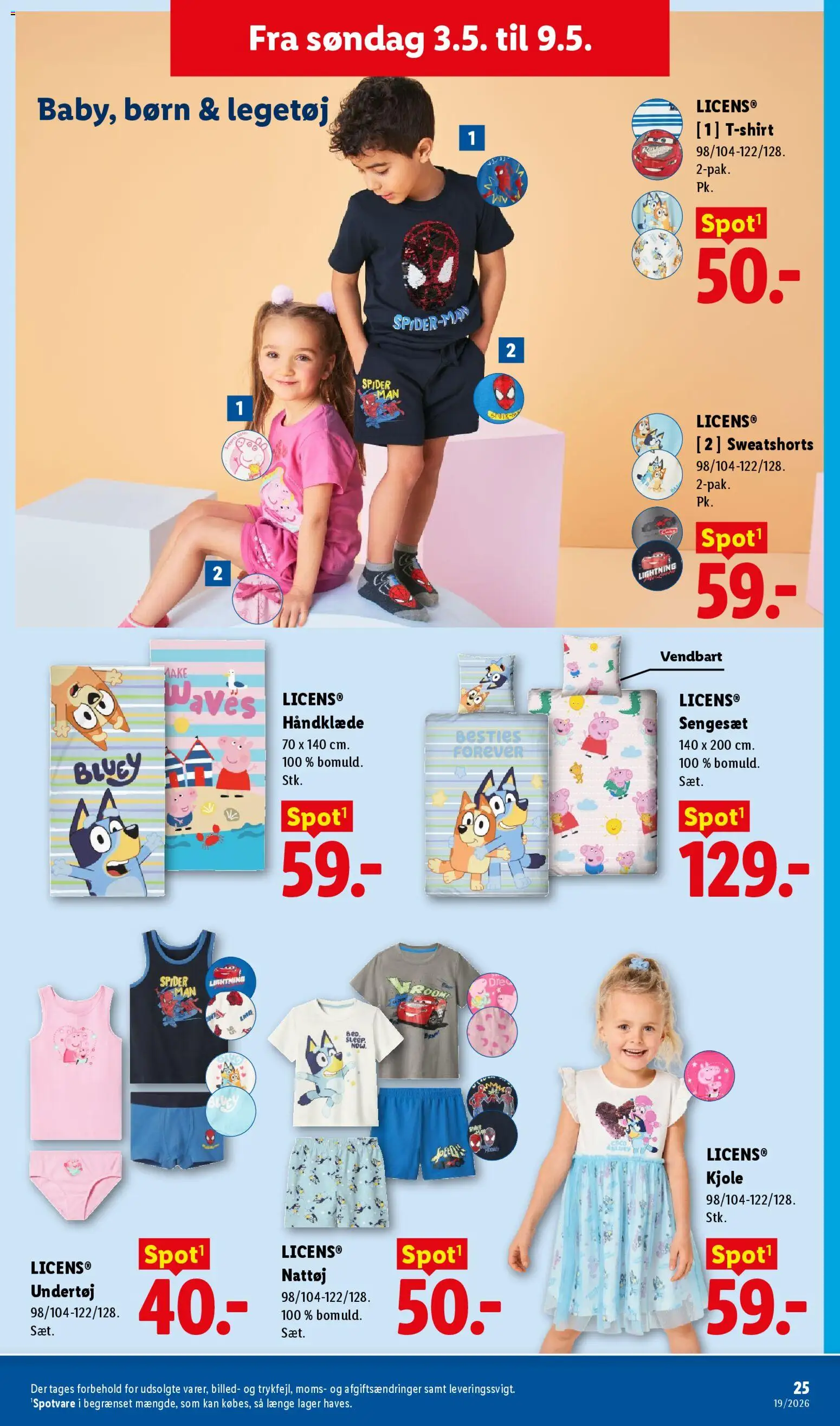 Lidl tilbudsavis – gyldig fra 03.05.2026 | Side: 12 | Produkter: Sengesæt, Undertøj, Kjole, Søm