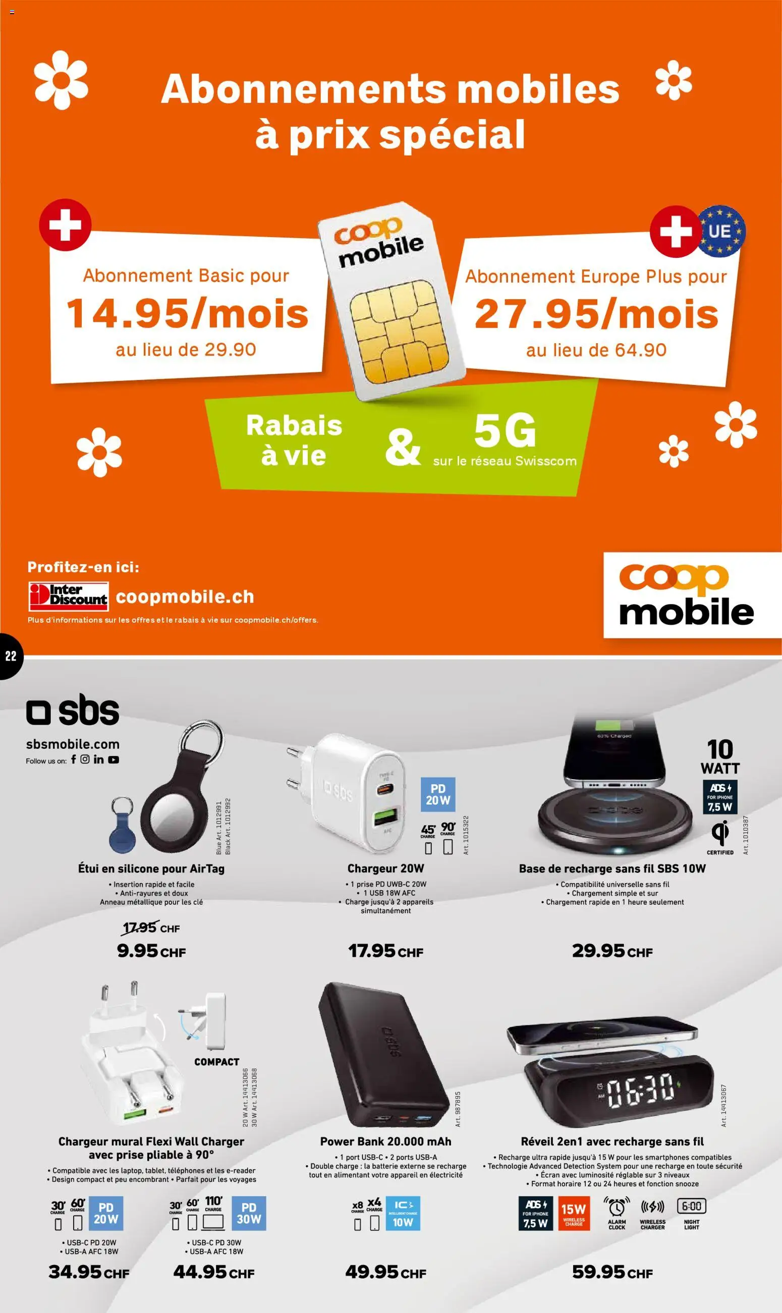 Interdiscount aktionen FR – gültig ab 23.03.2026 | Seite: 22 | Produkte: Batterie, Iphone, Usb