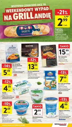 Intermarche Gazetka od 17.06.2025 | Strona: 17 | Produkty: Tzatziki, Patelnie, Bagietka, Jogurt