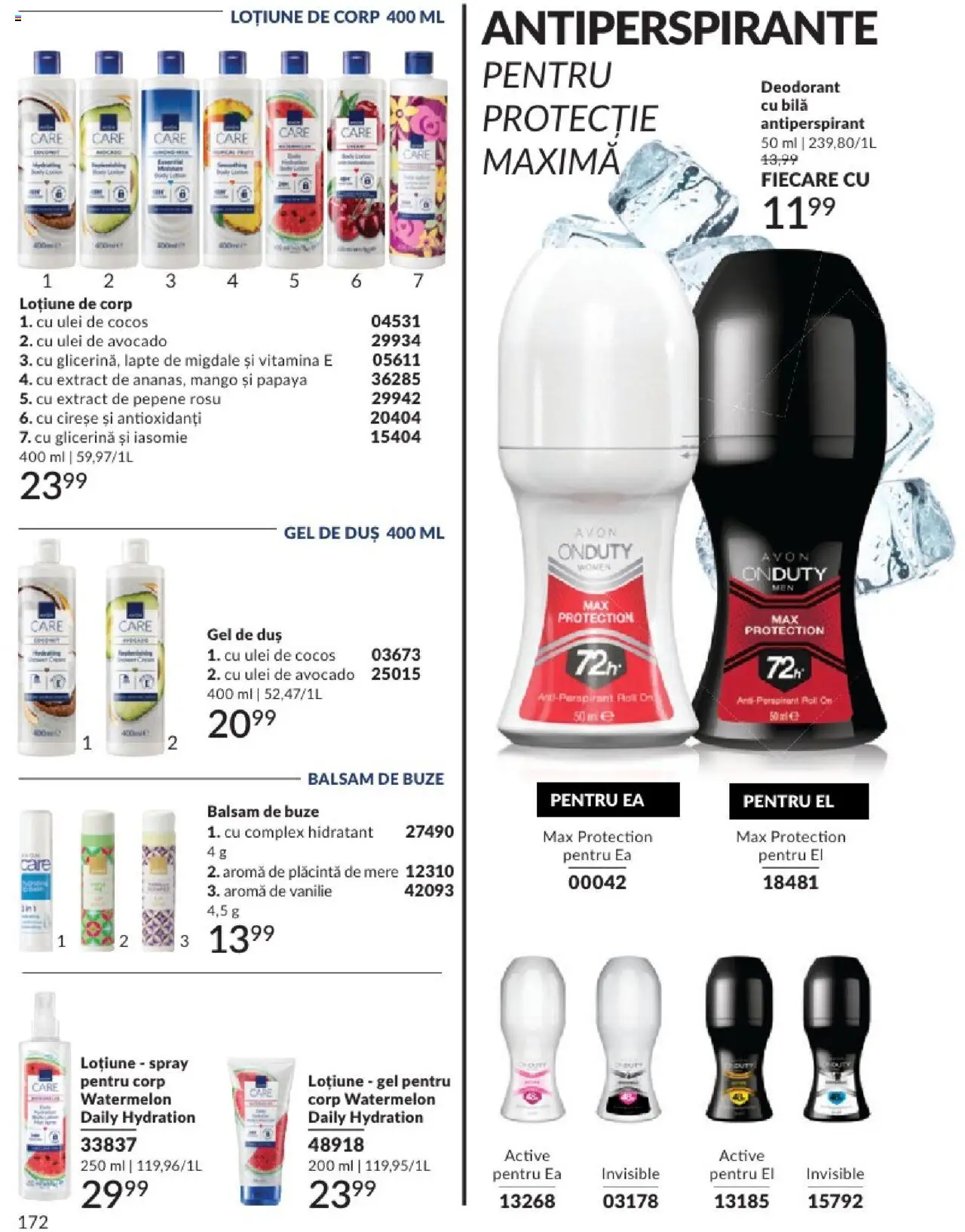 Catalog Avon - 06 2025 – valabil de la 01.06.2025 | Pagină: 172 | Produse: Duș, Ulei, Mere, Mango