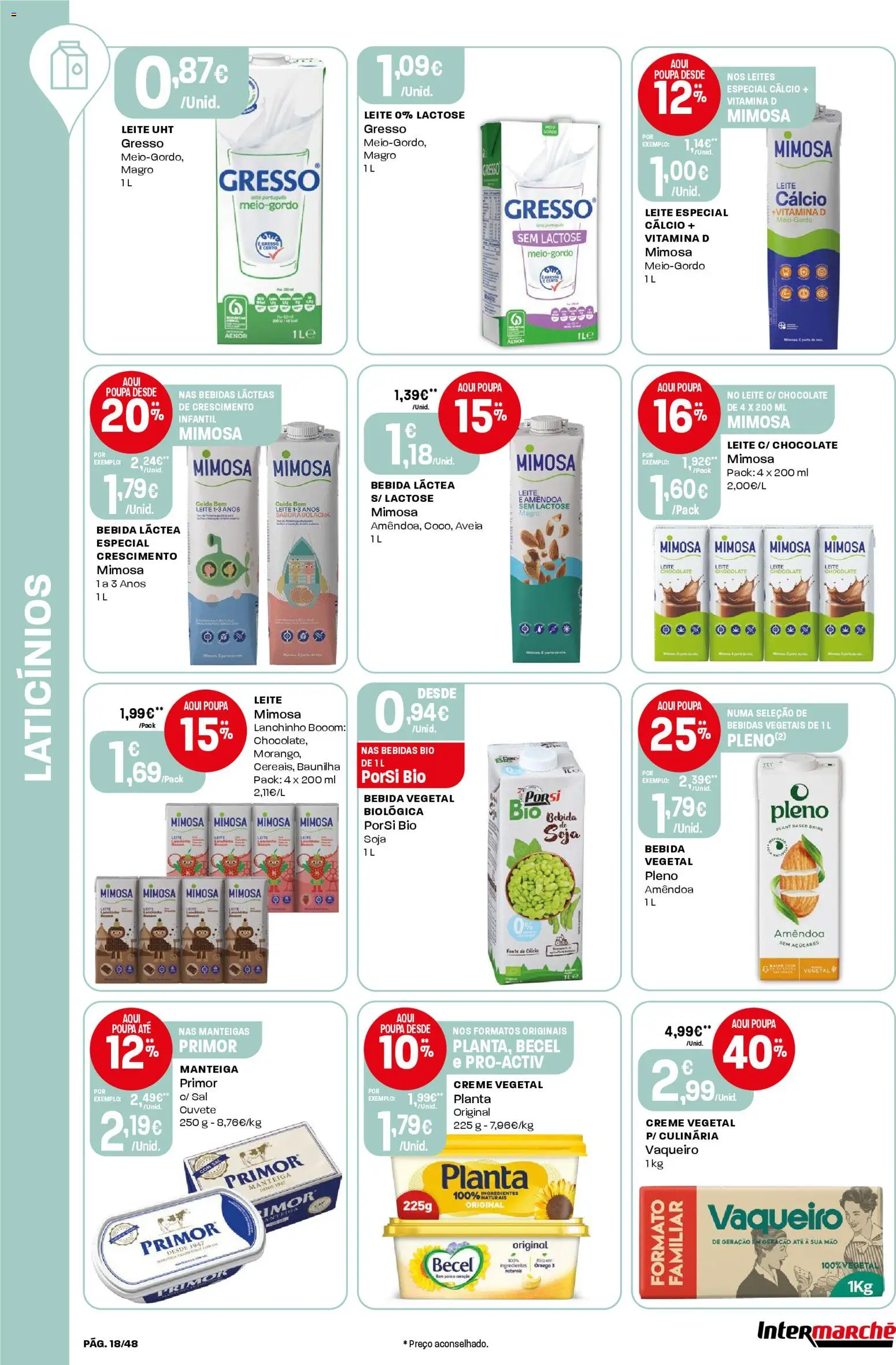 Intermarché folheto │ válido de 06.11.2025 | Página: 18 | Produtos: Sal, Leite, Vitamina d, Creme