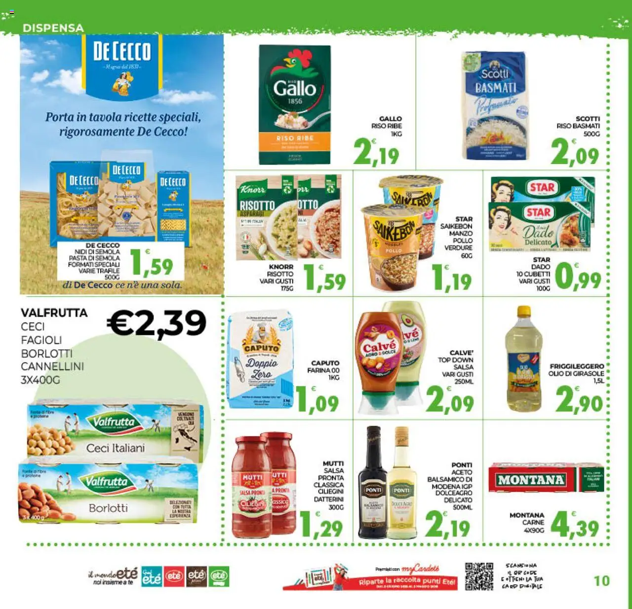 Volantino Eté del 19.09.2025 | Pagina: 10 | Prodotti: Riso Basmati, Riso, Manzo, Ceci