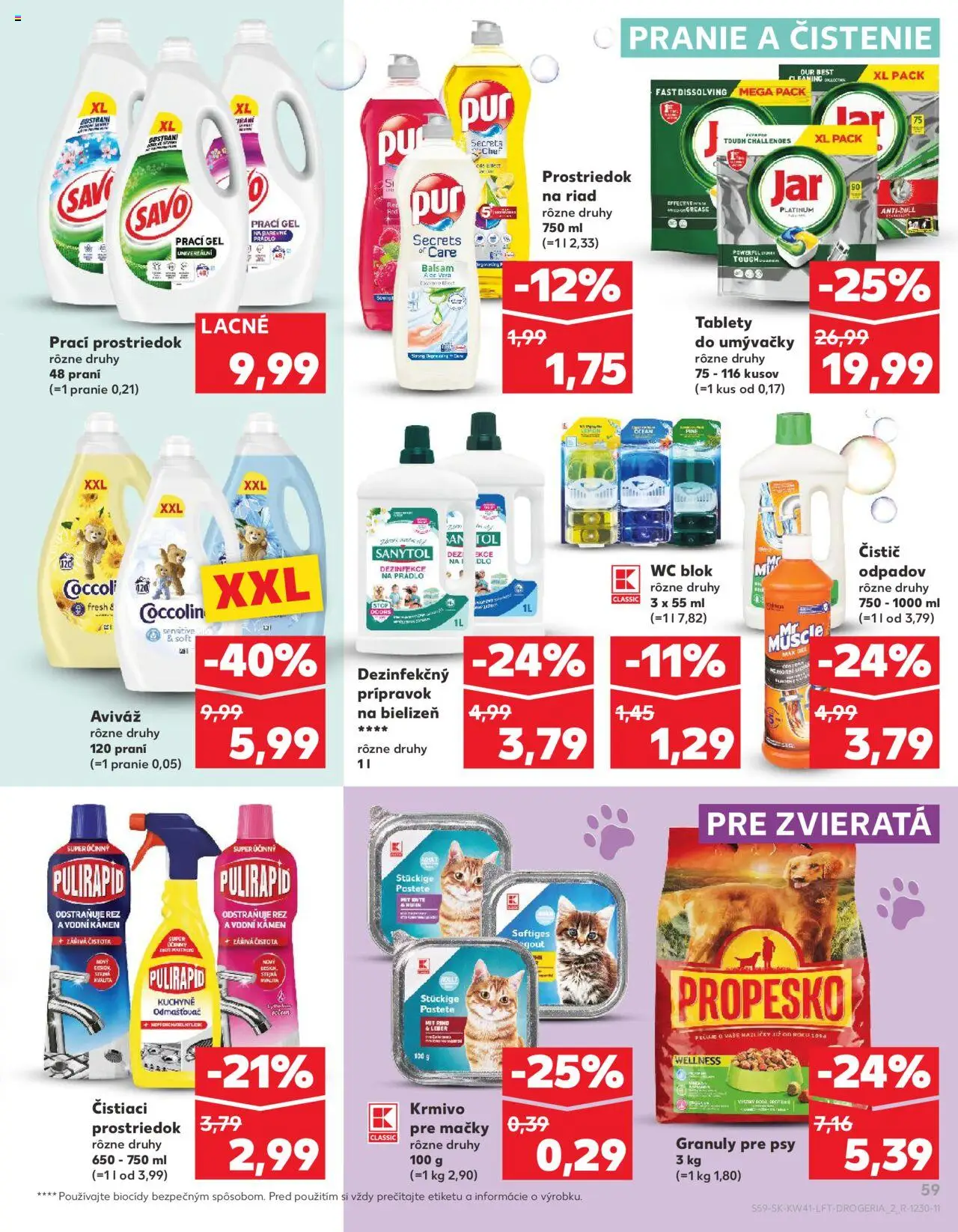 Nové Kaufland akcie – leták je platný od 09.10.2025 | Strana: 59 | Produkty: Aviváž, Čistiaci prostriedok, Kuchyne, Wc blok