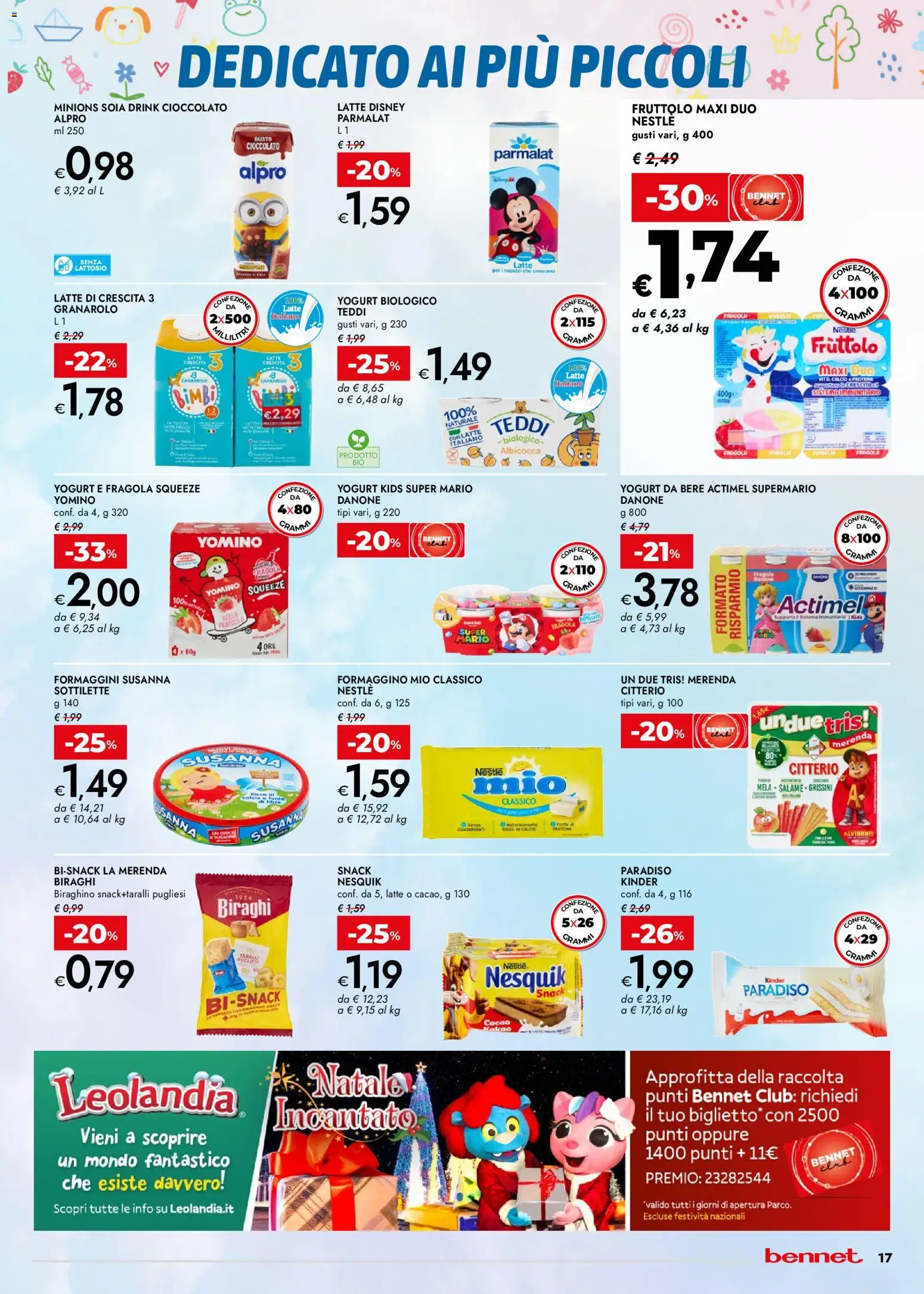 Volantino bennet del 06.11.2025 | Pagina: 17 | Prodotti: Cioccolato, Latte, Cacao, Grissini