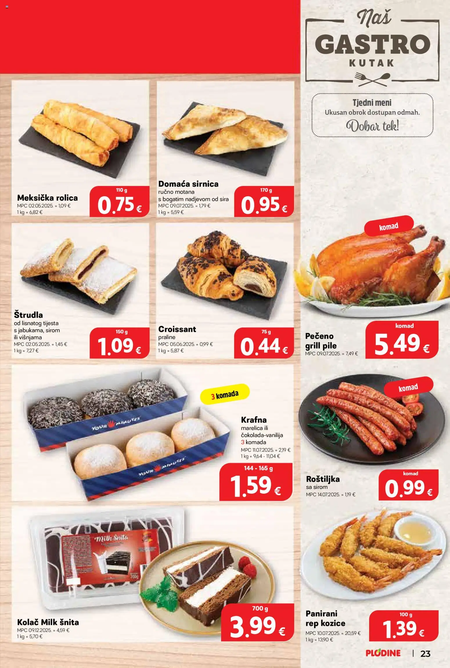 Plodine katalog | vrijedi od 25.03.2026 | Stranica: 23 | Proizvodi: Praline, Kozice