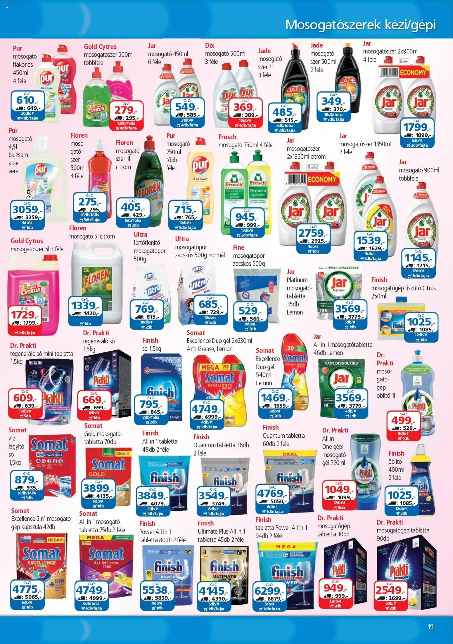 ÁRKLUB akciós ujság - amely érvényes a következő dátumtól: 01.03.2026 | Oldal: 19 | Termékek: Mosogatógép, Mosogatógép tabletta, Mosogatószer, Citrom