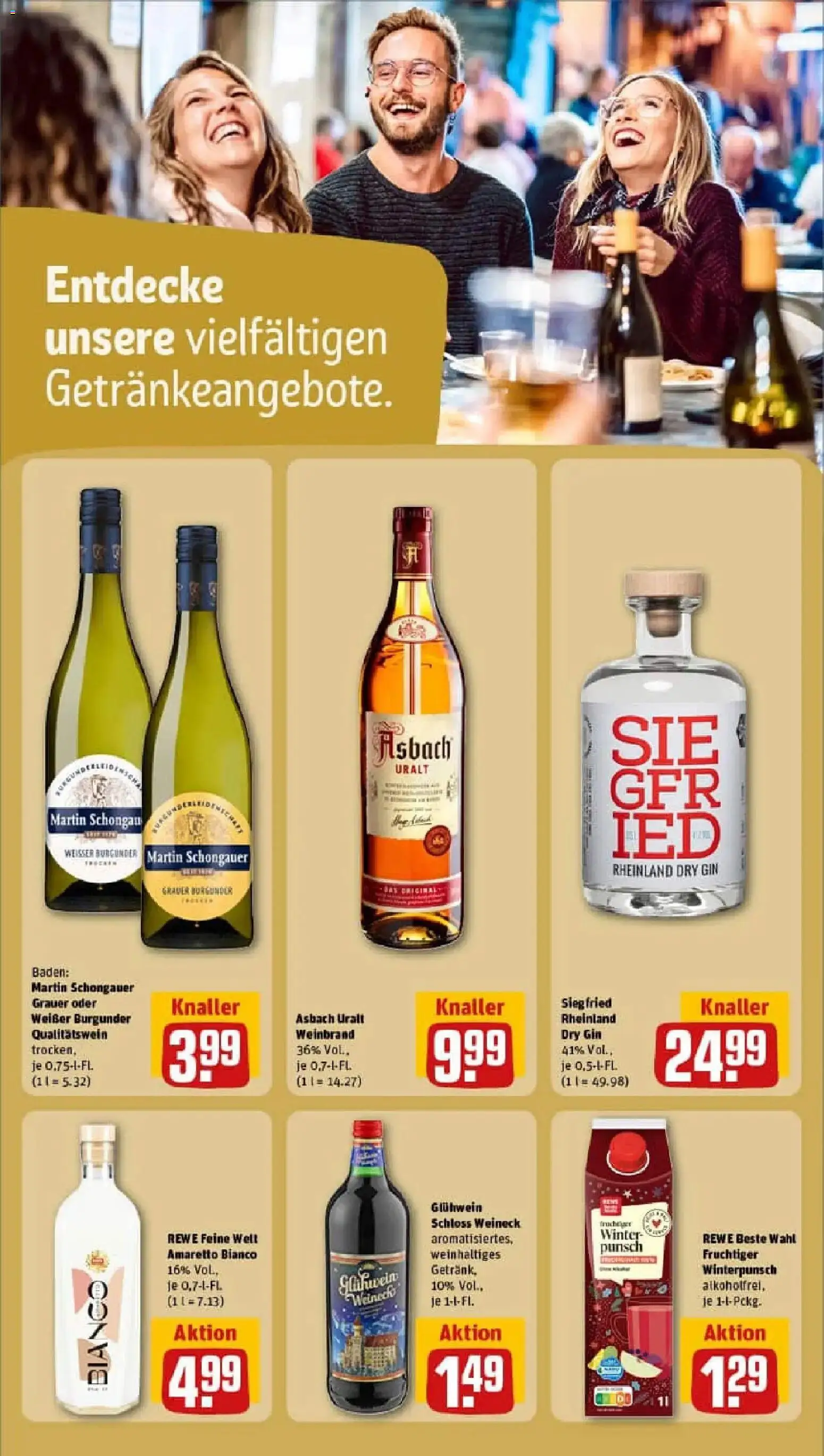 Rewe prospekt Düsseldorf / Lierenfeld	 – gültig ab 10.11.2025 | Seite: 14 | Produkte: Gin, Asbach
