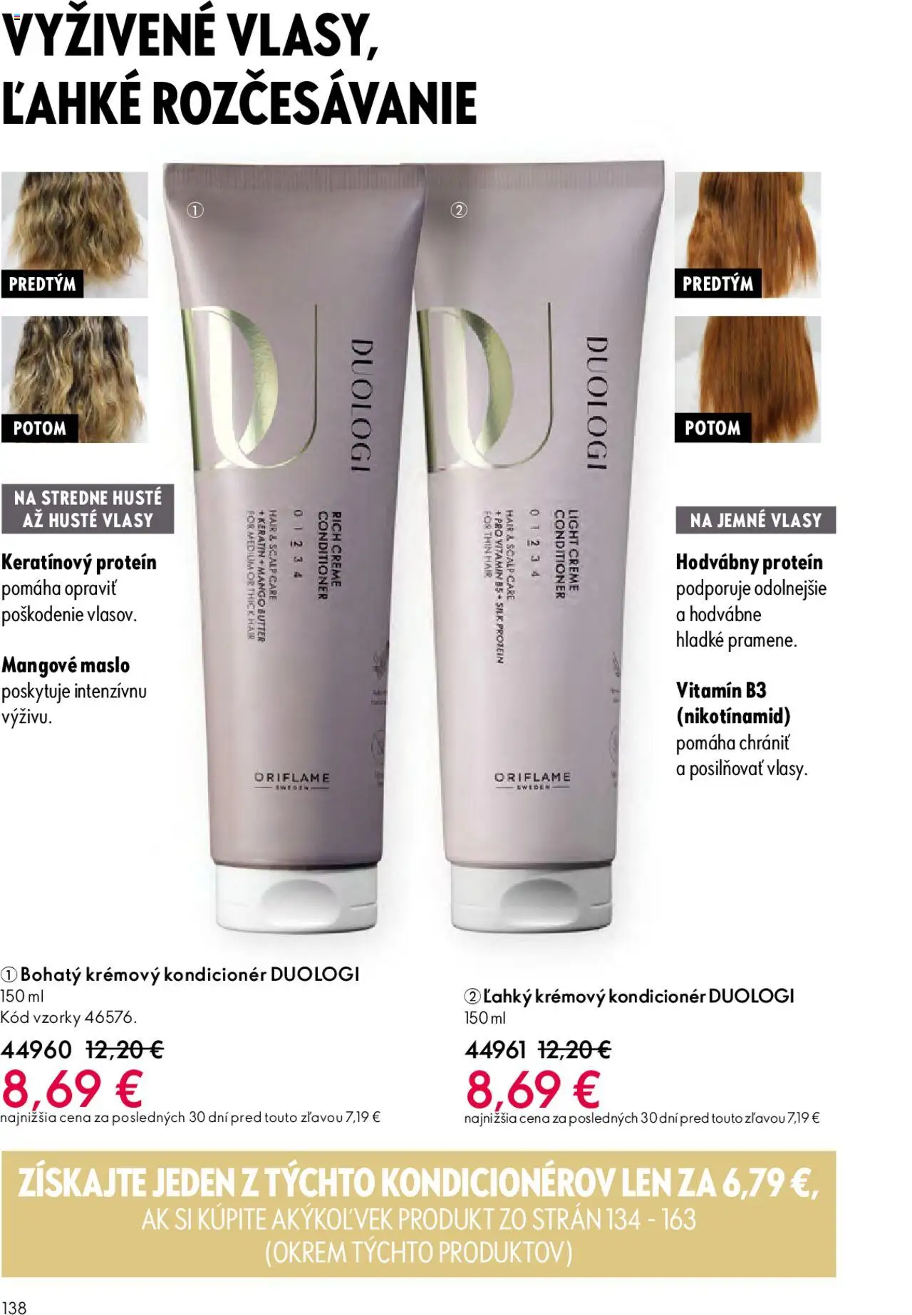 Nové Oriflame akcie – leták je platný od 12.11.2025 | Strana: 138 | Produkty: Maslo, Protein, Kondicionér, Mango