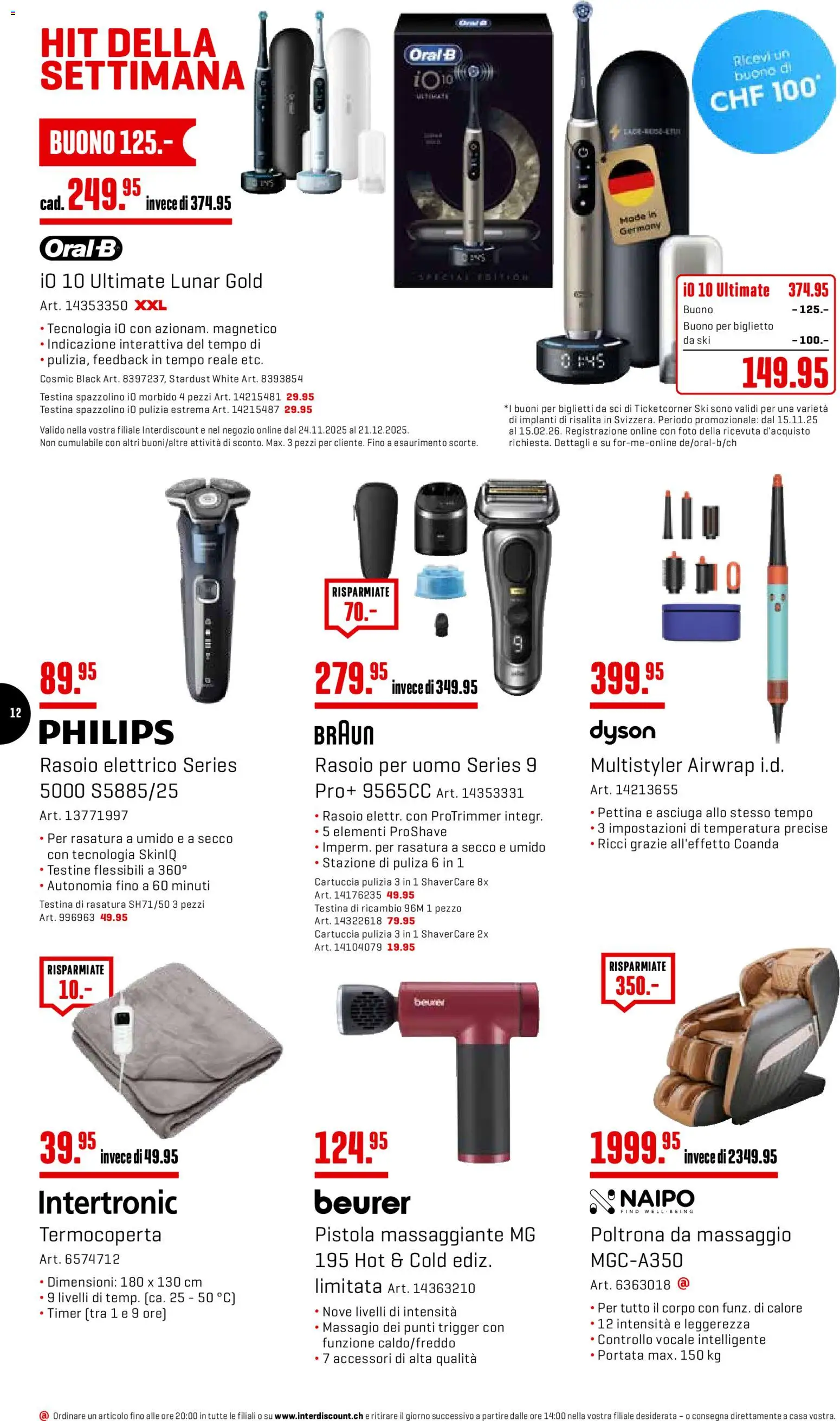 Interdiscount Aktionen Christmas IT – gültig ab 15.12.2025 | Seite: 12 | Produkte: Ski, Philips, Dyson