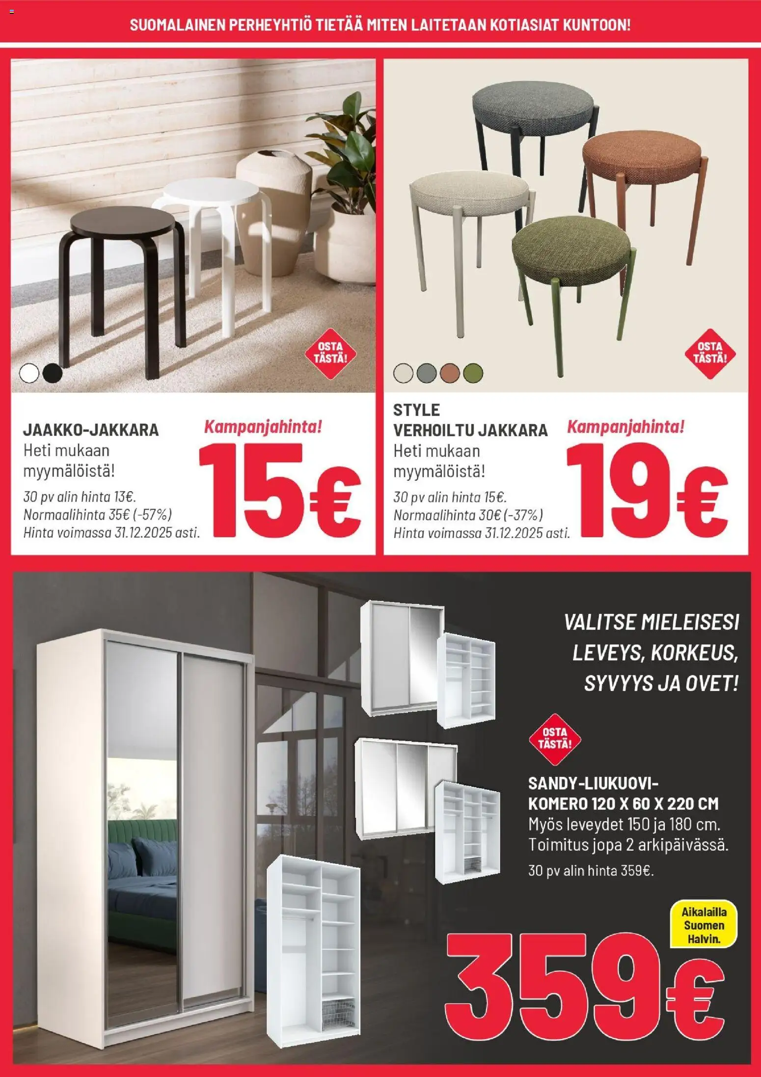 Masku tarjoukset – voimassa 26.12.2025 alkaen | Sivu: 10 | Tuotteet: Jakkara