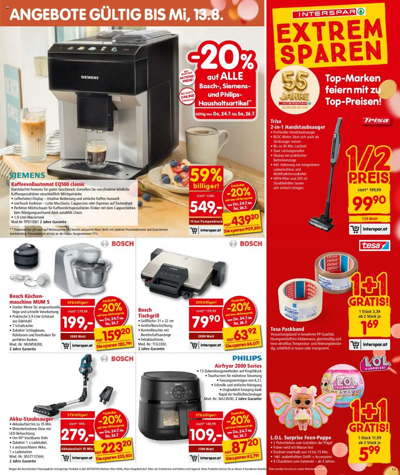Interspar Flugblatt - Vorarlberg gültig ab 24.07.2025 | Seite: 13 | Produkte: Wasser, Rührbesen